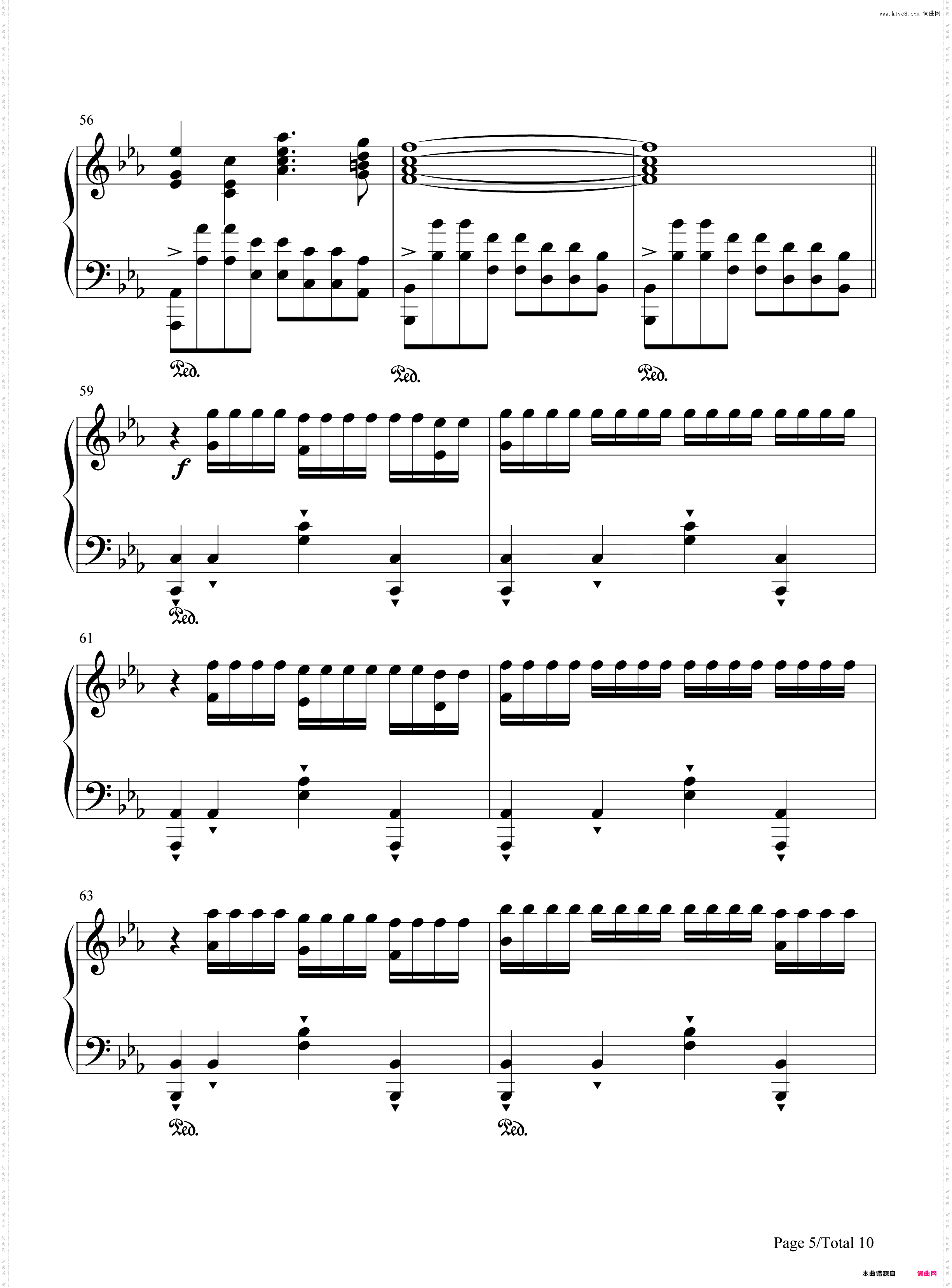 云宫讯音_钢琴简谱线谱