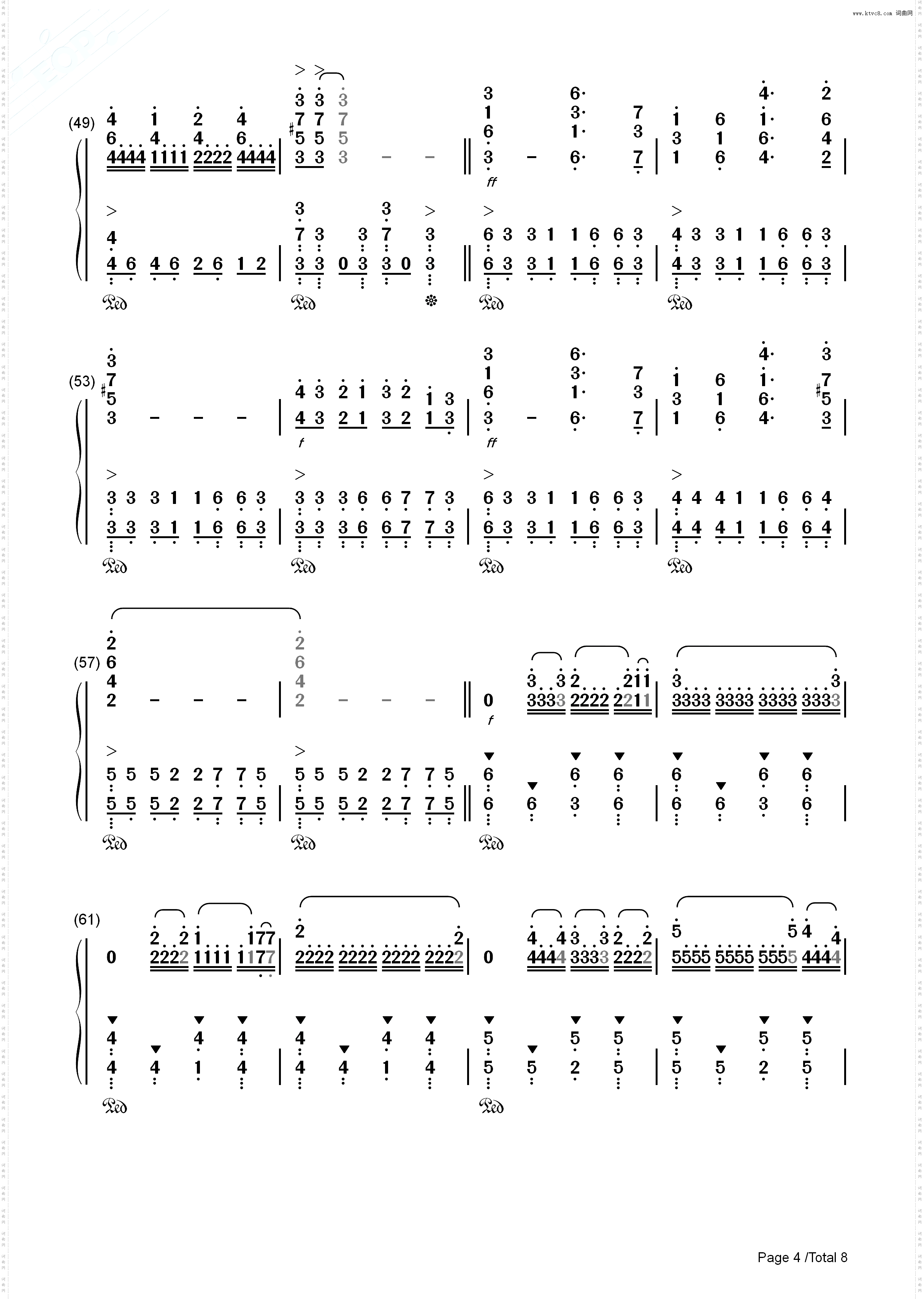 云宫讯音_钢琴简谱线谱