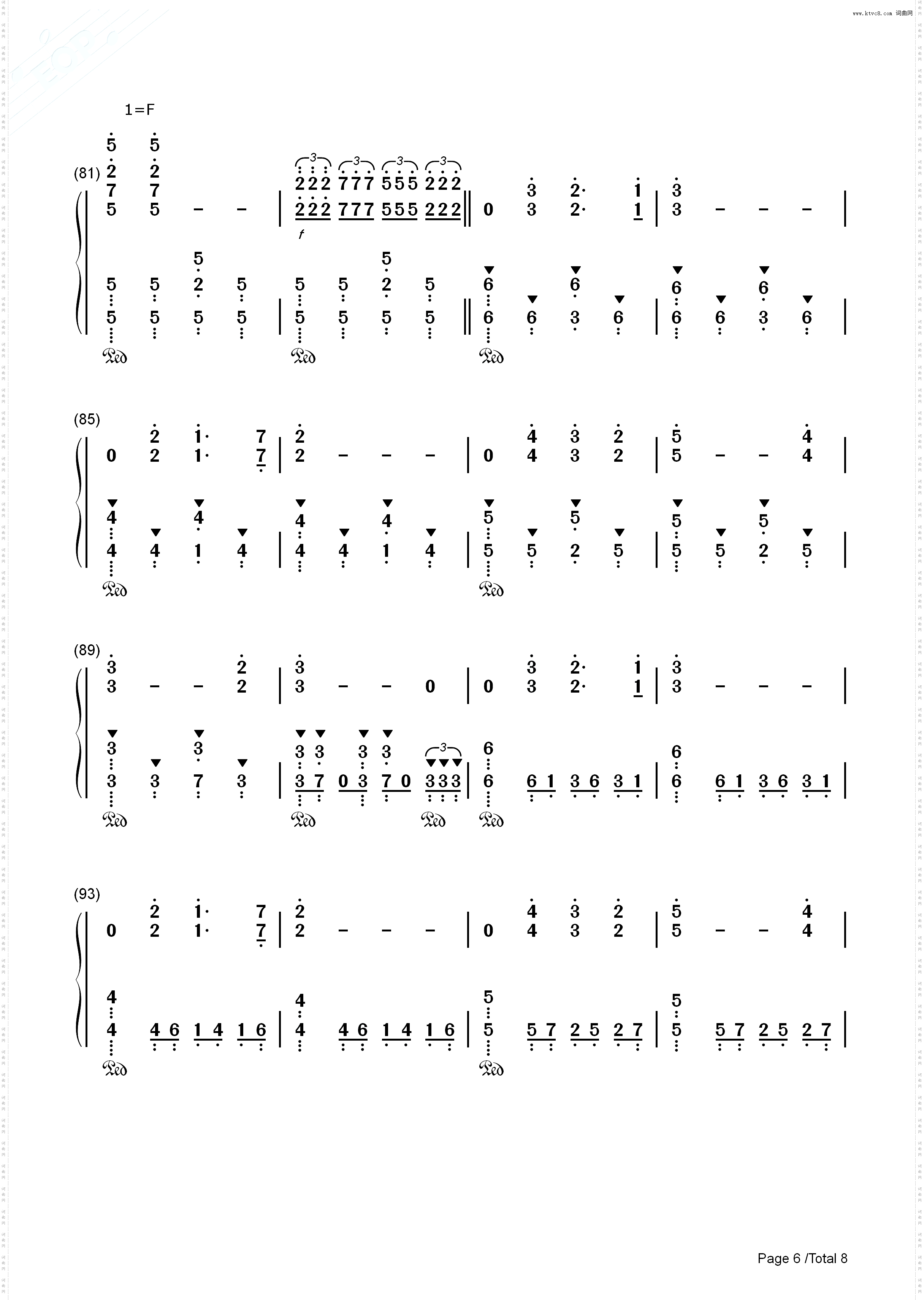 云宫讯音_钢琴简谱线谱