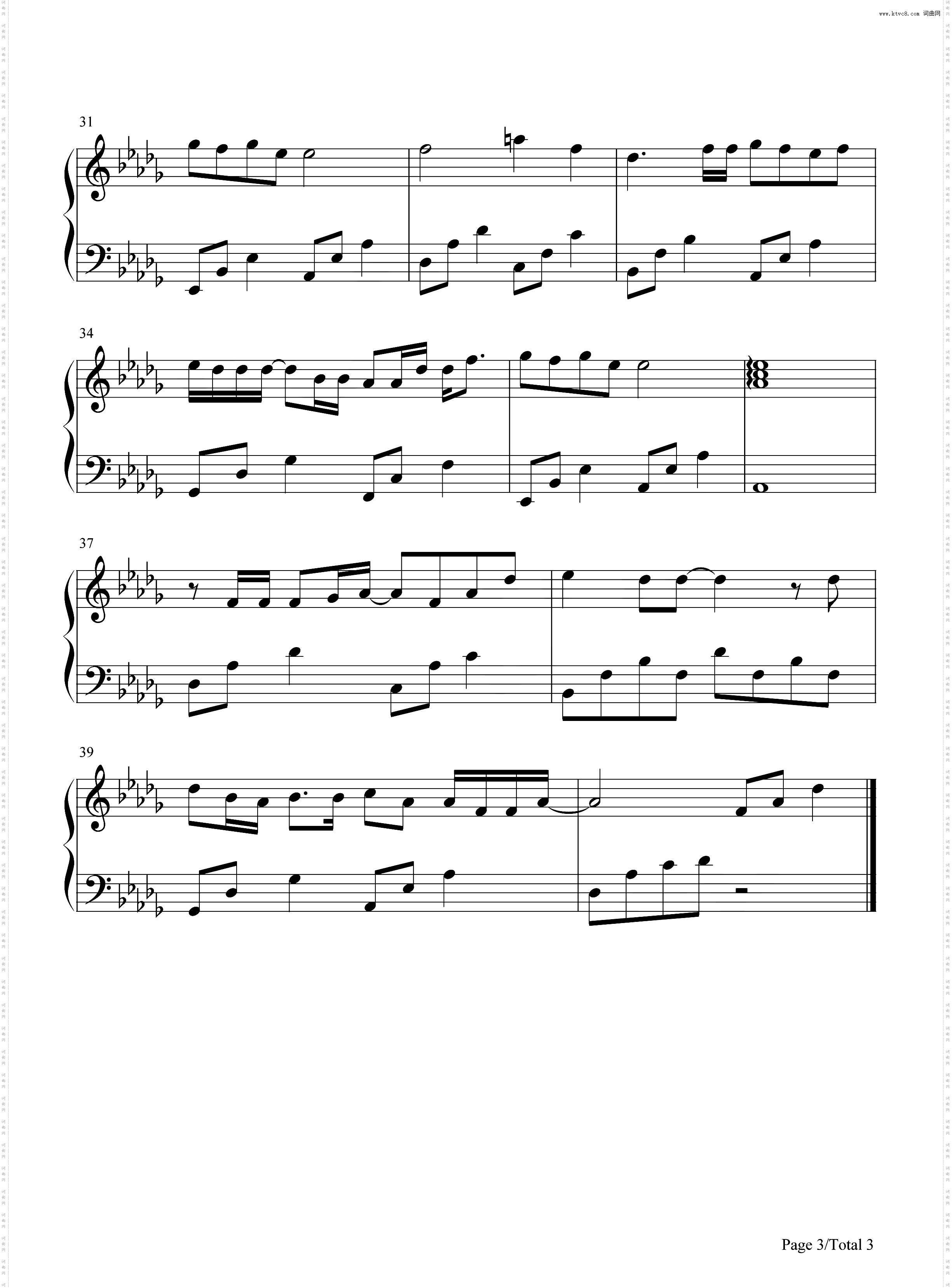 秋风_钢琴简谱线谱简易版