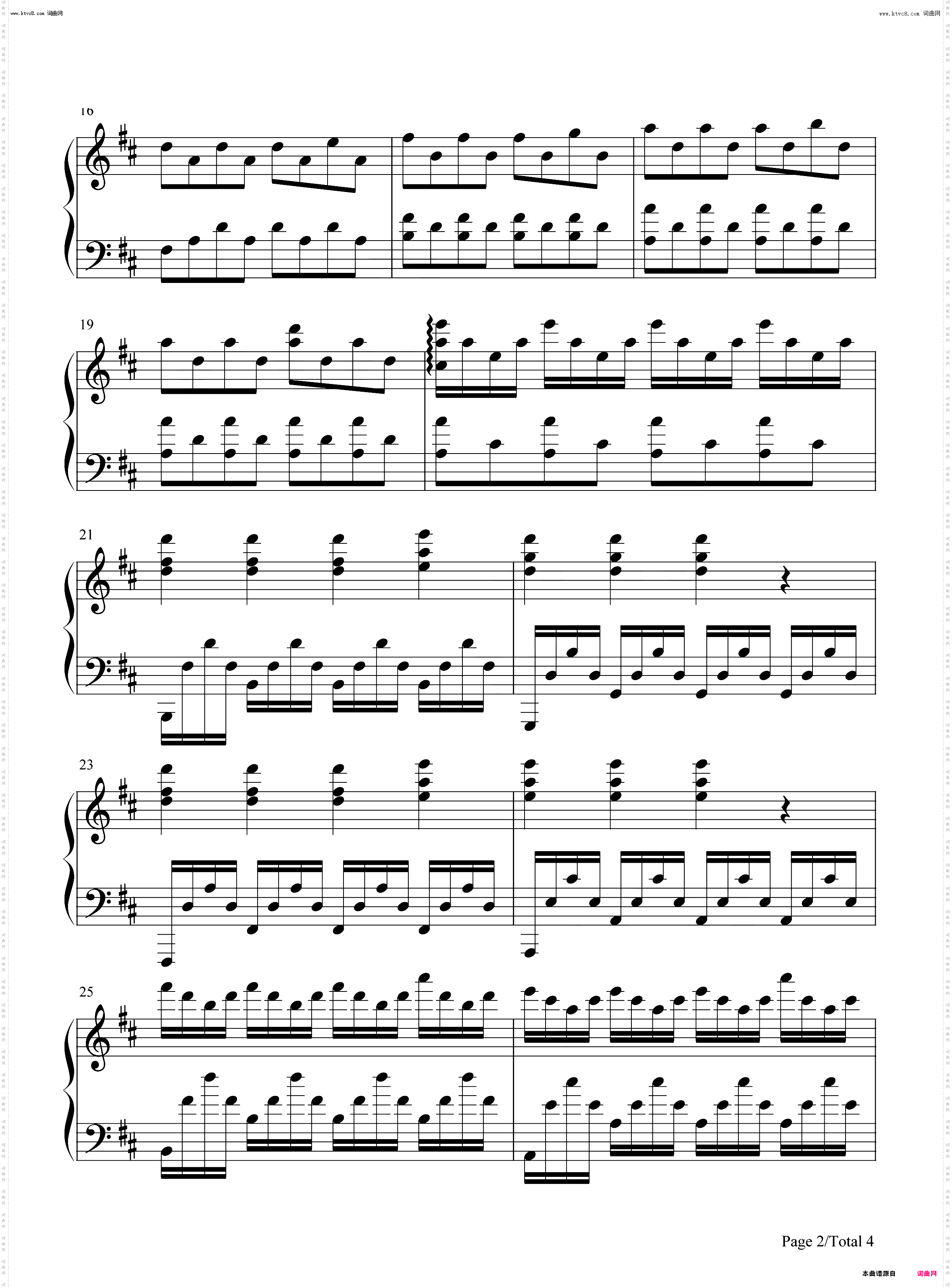 Concealed Passion_钢琴简谱线谱