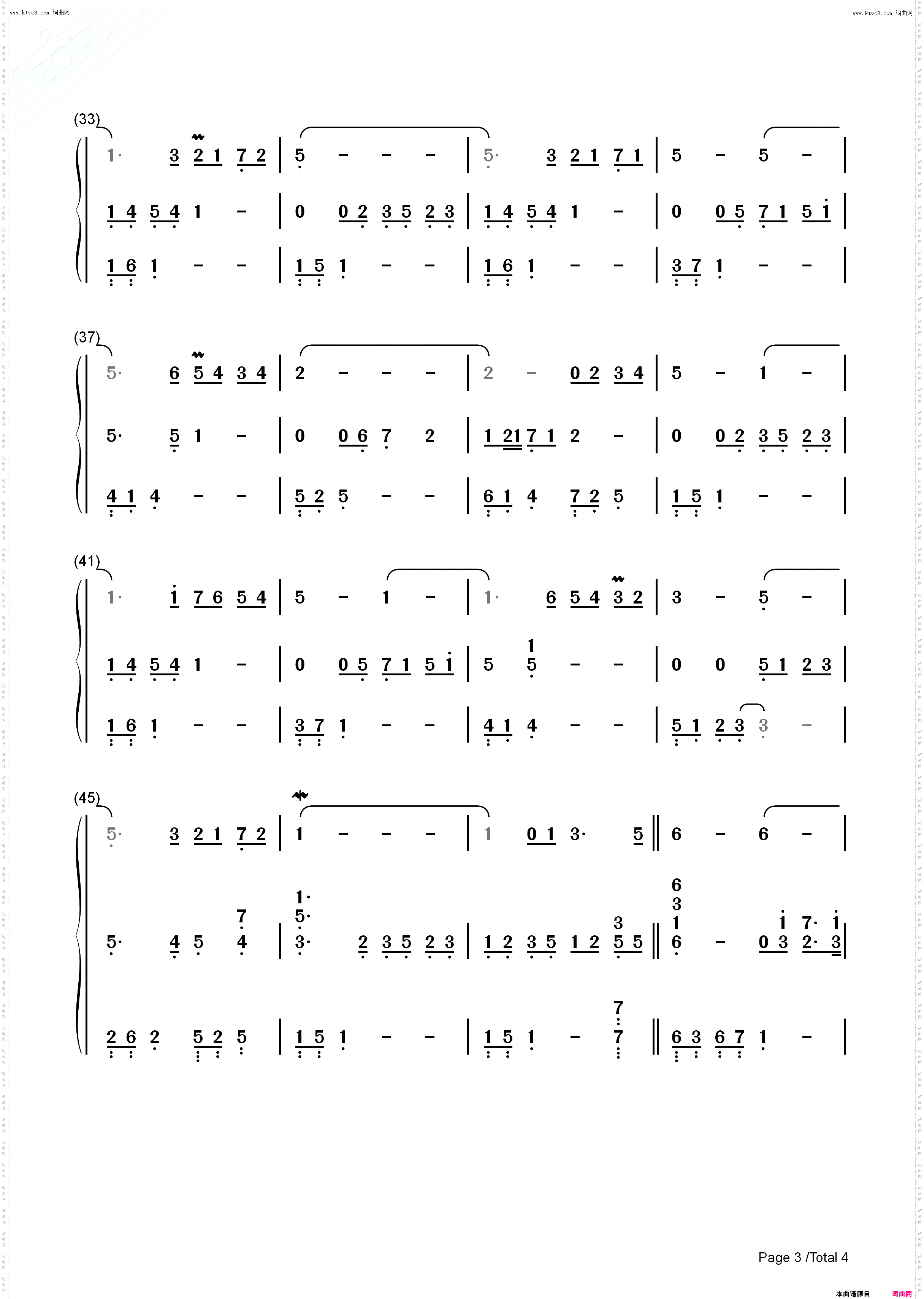 Hymn To Hope希望的赞美诗_钢琴简谱线谱