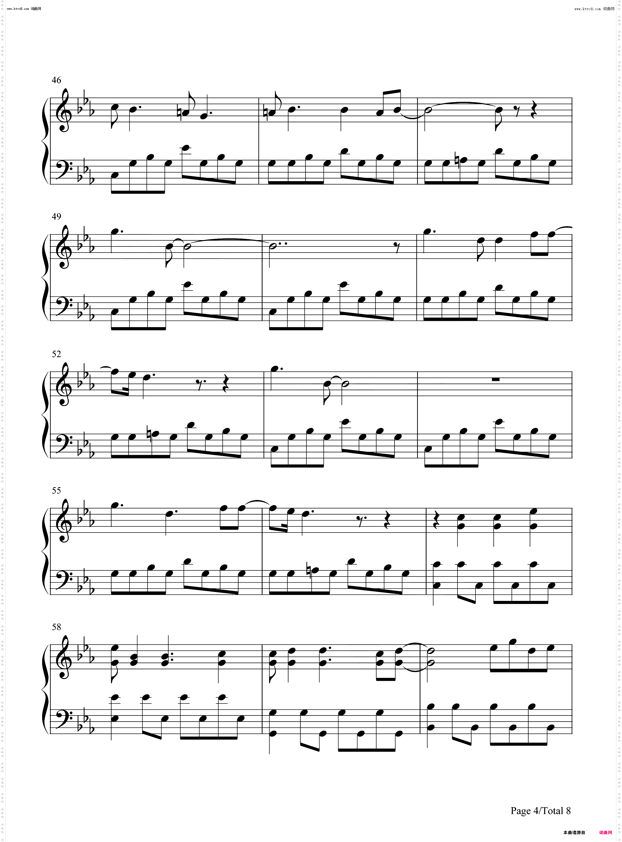 Undisclosed Desires_钢琴简谱线谱