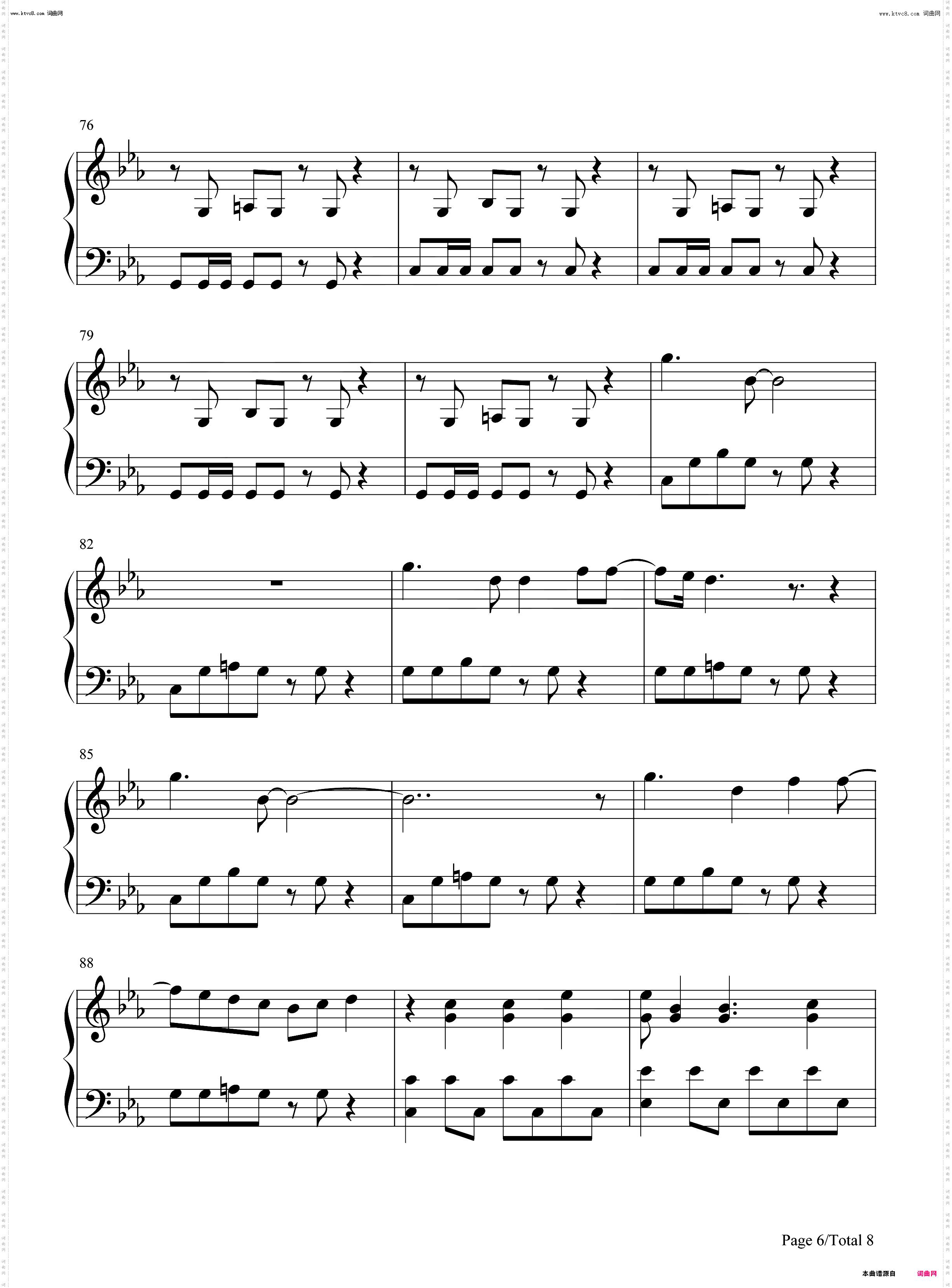 Undisclosed Desires_钢琴简谱线谱