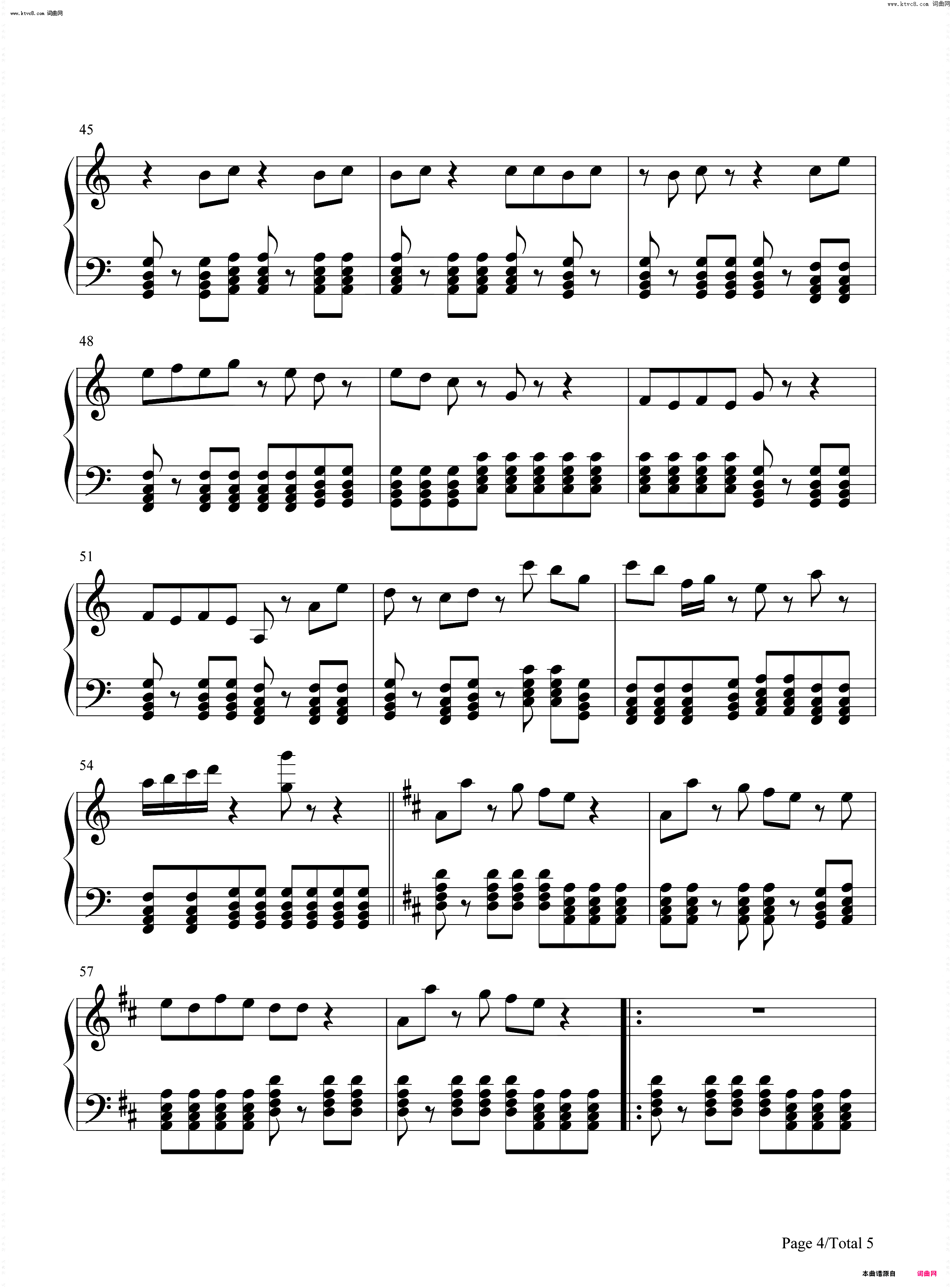 Kung Aaminin Mo_钢琴简谱线谱