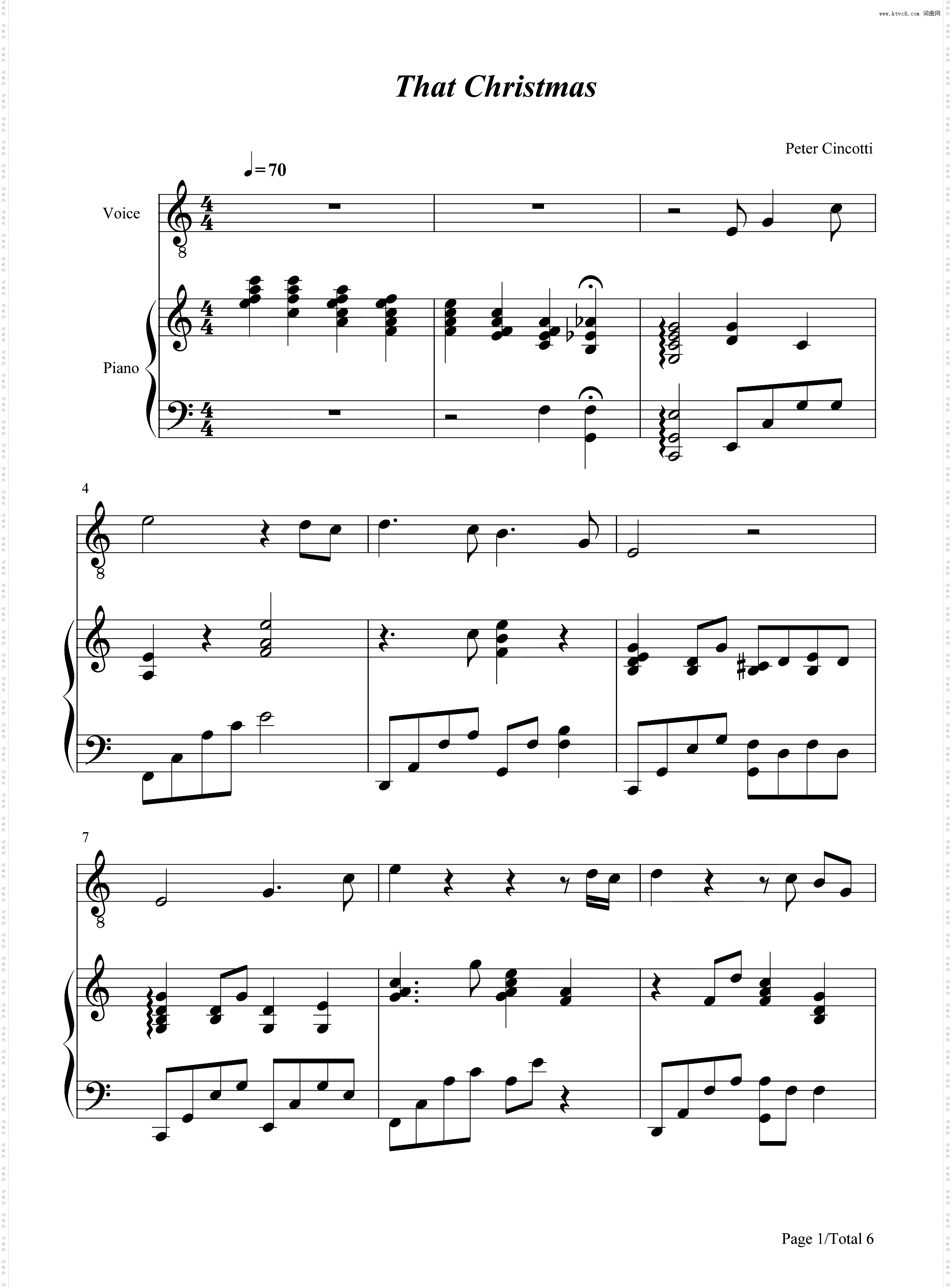 That Christmas_钢琴简谱线谱