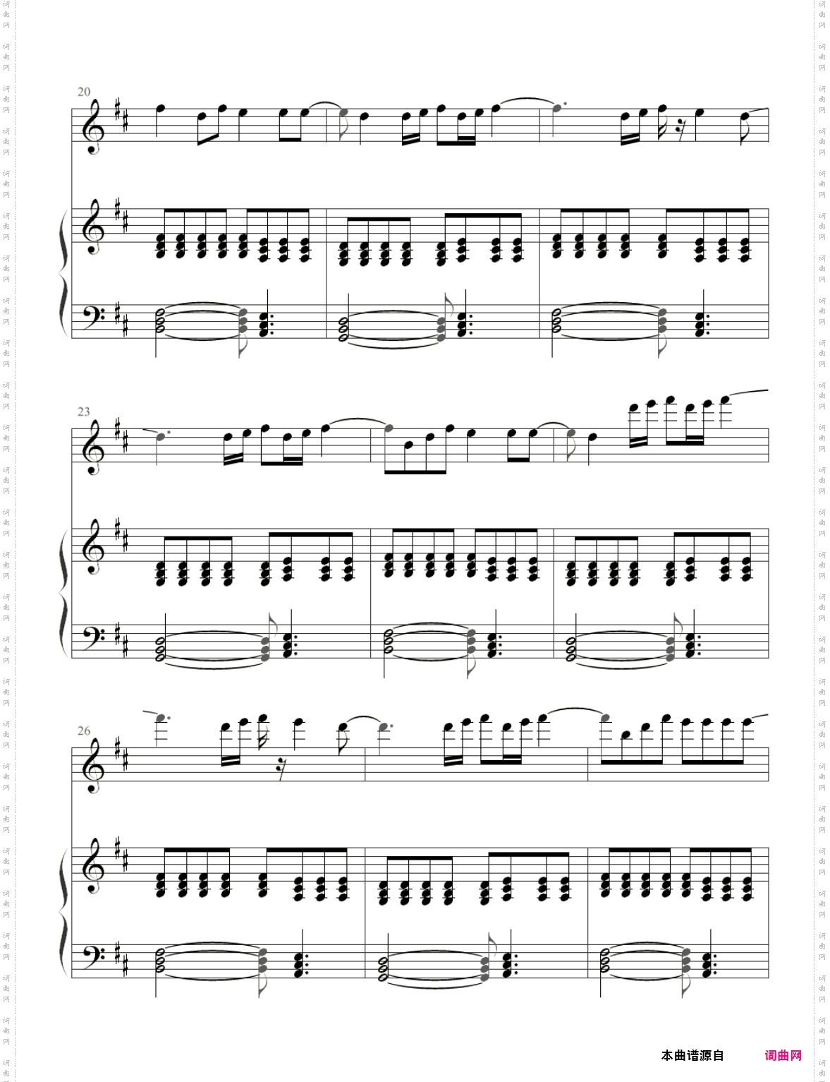 Something just like this 想要的仅仅如此_钢琴简谱线谱