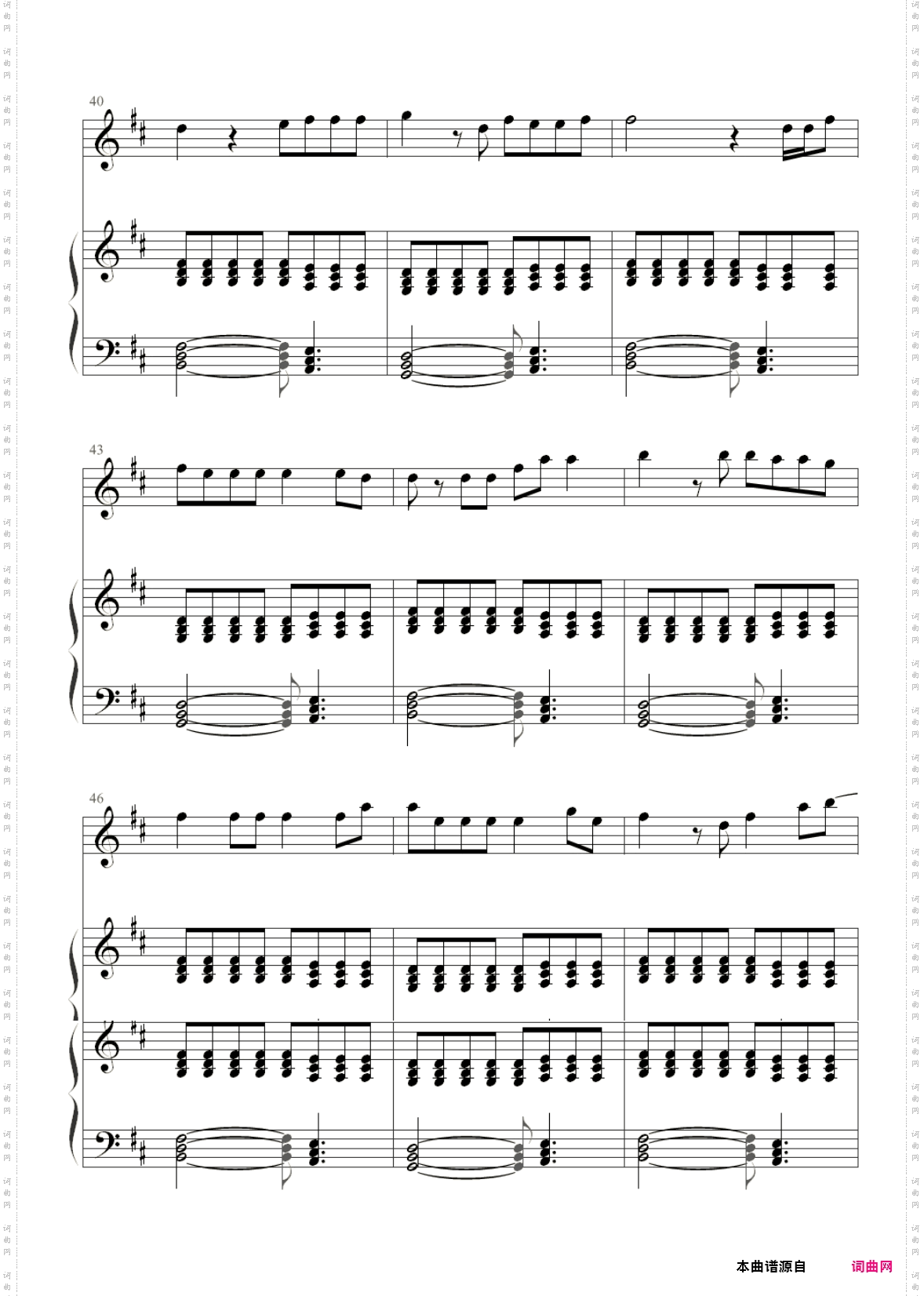 Something just like this 想要的仅仅如此_钢琴简谱线谱