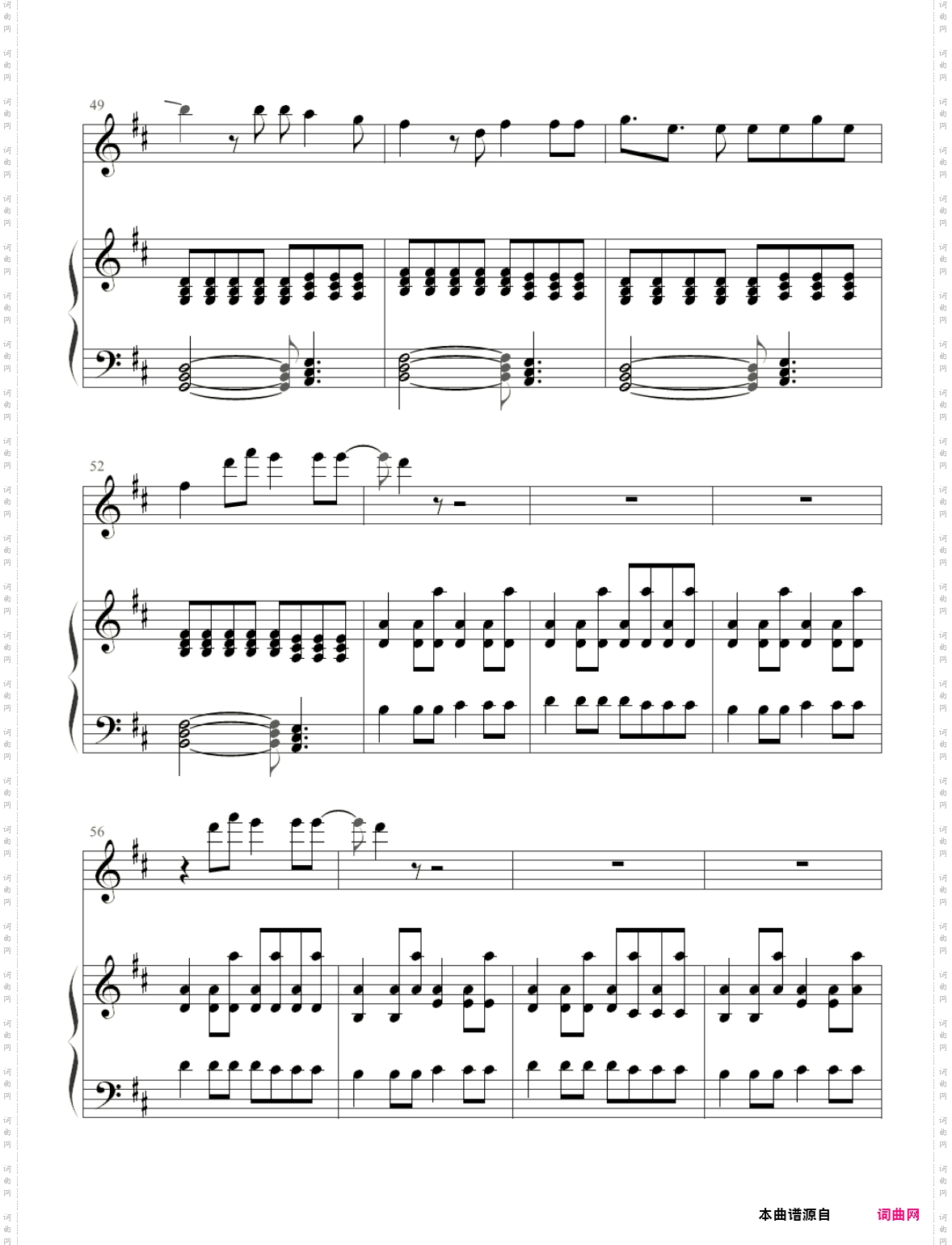 Something just like this 想要的仅仅如此_钢琴简谱线谱