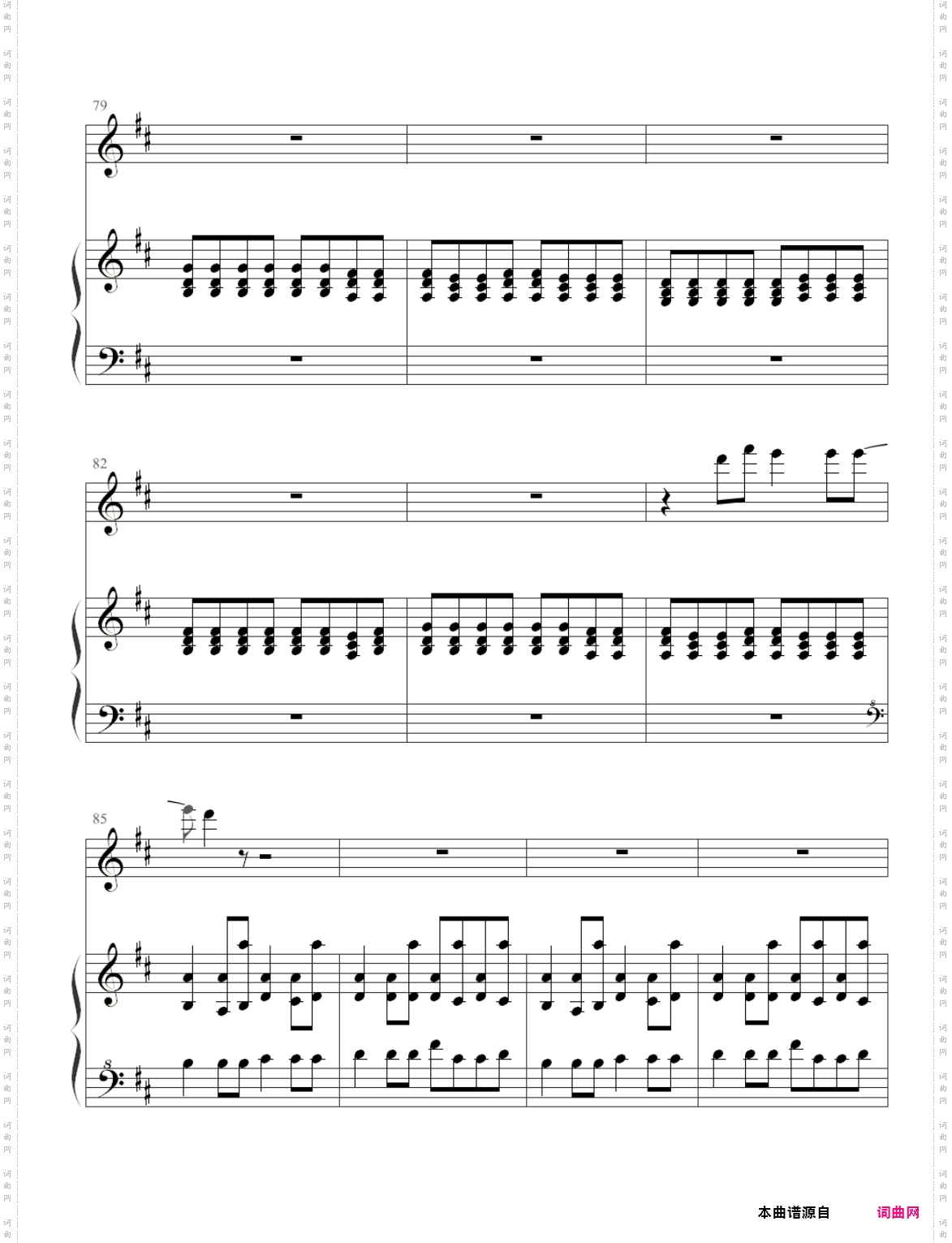 Something just like this 想要的仅仅如此_钢琴简谱线谱