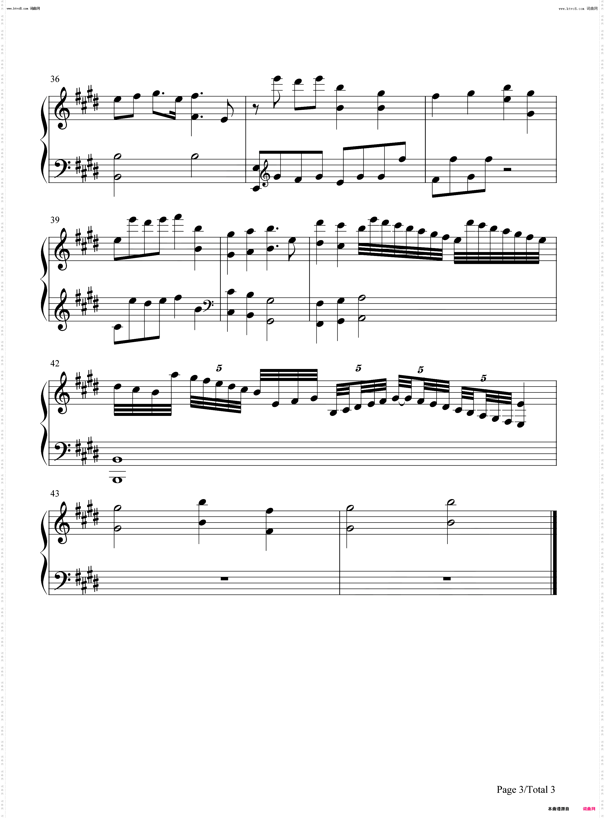 A Dolls Beginning_紫罗兰永恒花园插曲钢琴简谱线谱
