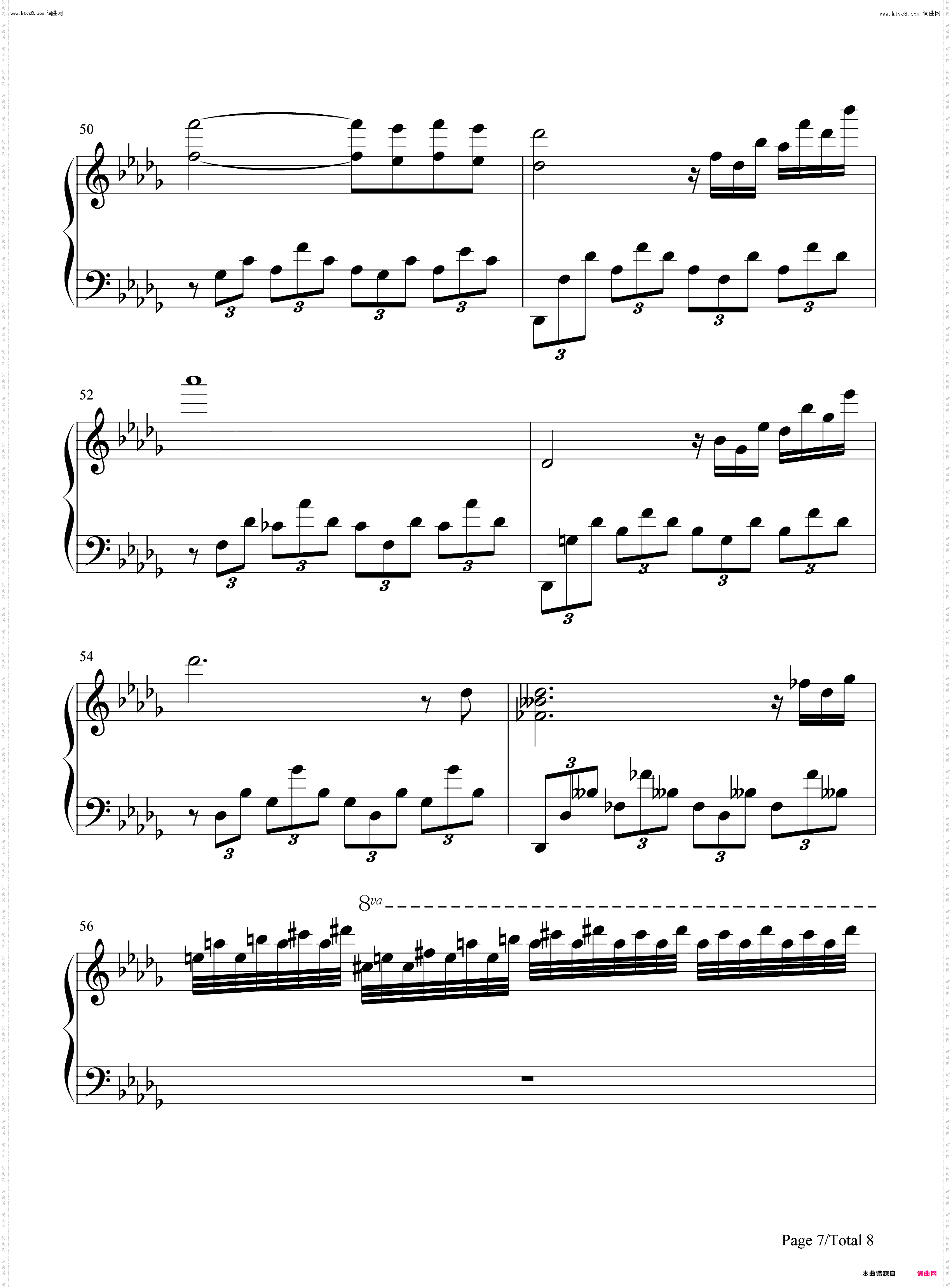 Consolation No 3 in D Flat Major S 172-安慰曲_钢琴简谱线谱