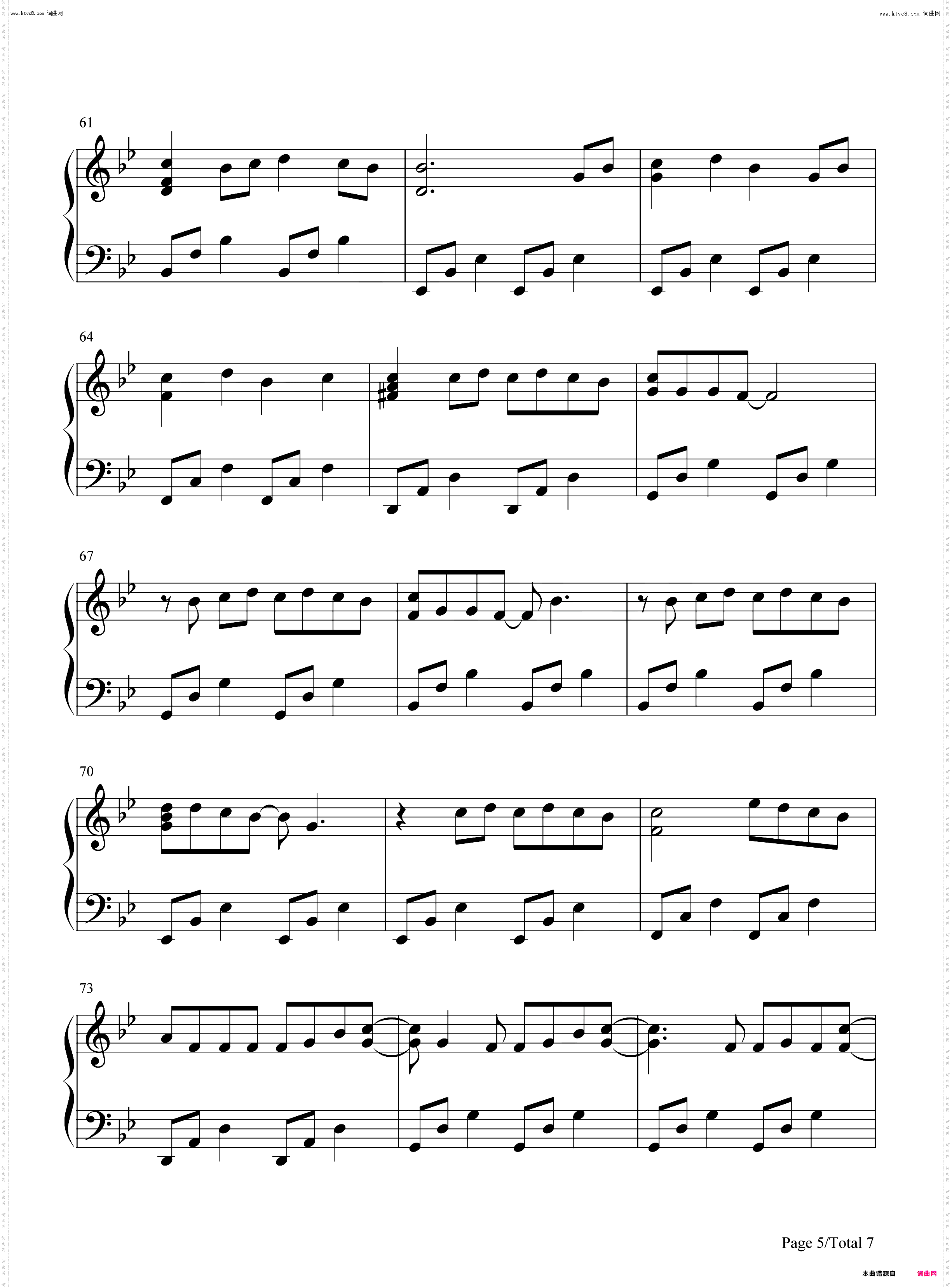 Too Sweet_钢琴简谱线谱