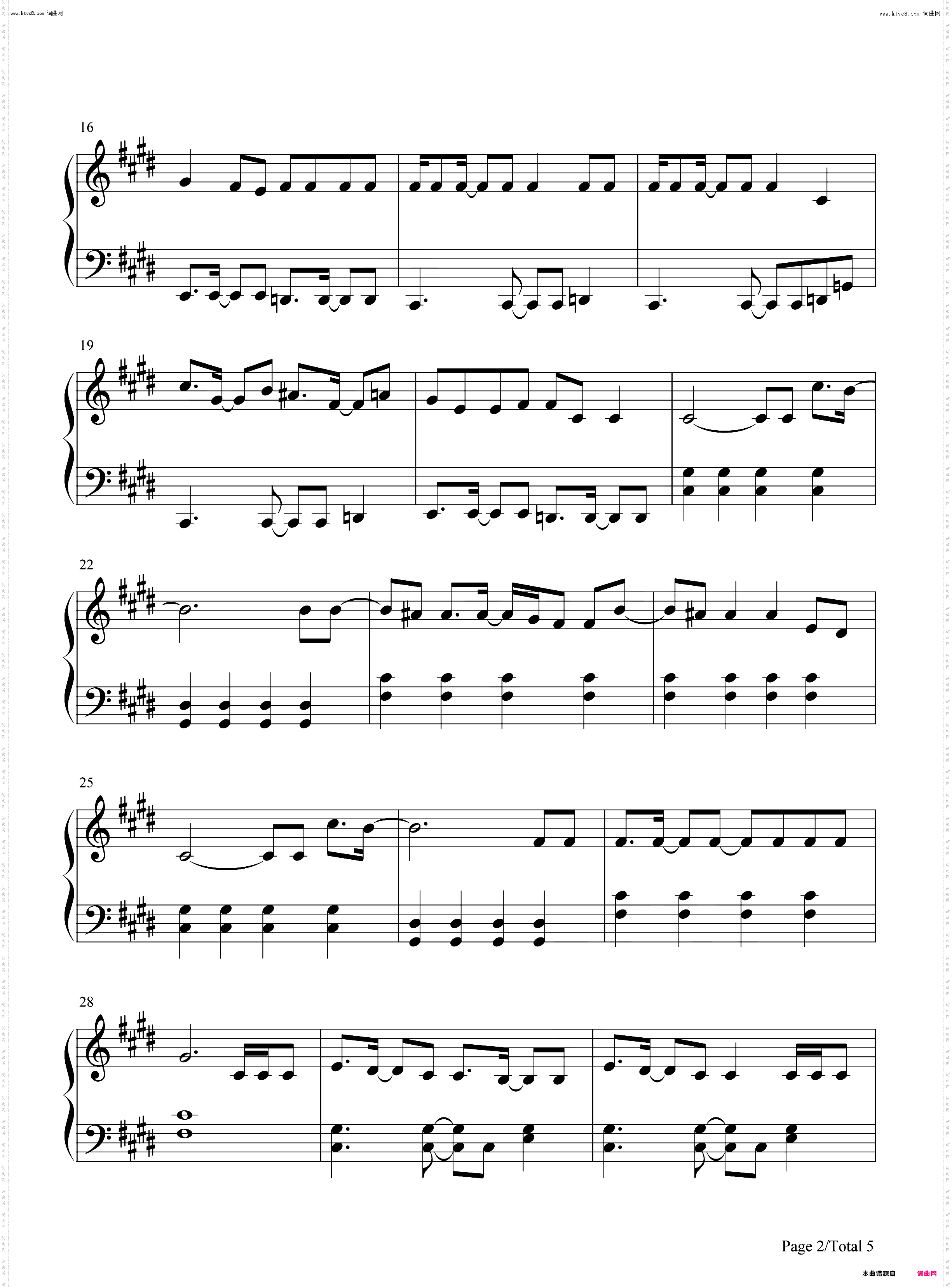 DRIP_钢琴五线谱及简谱