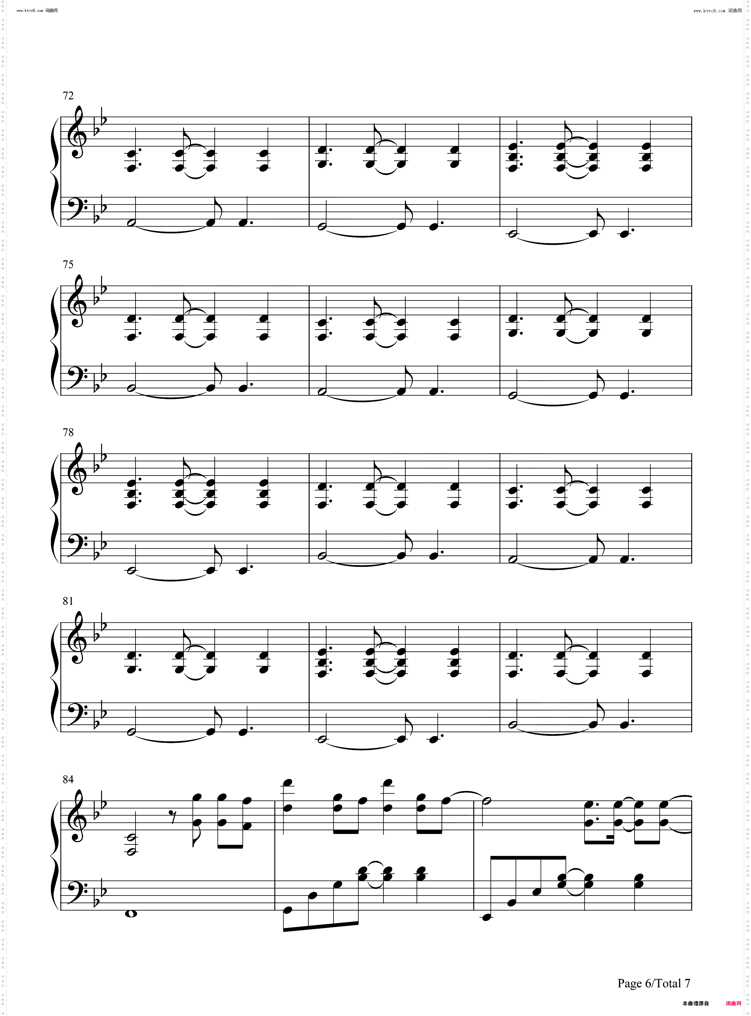 Love the Way You Lie Part II_钢琴五线谱及简谱