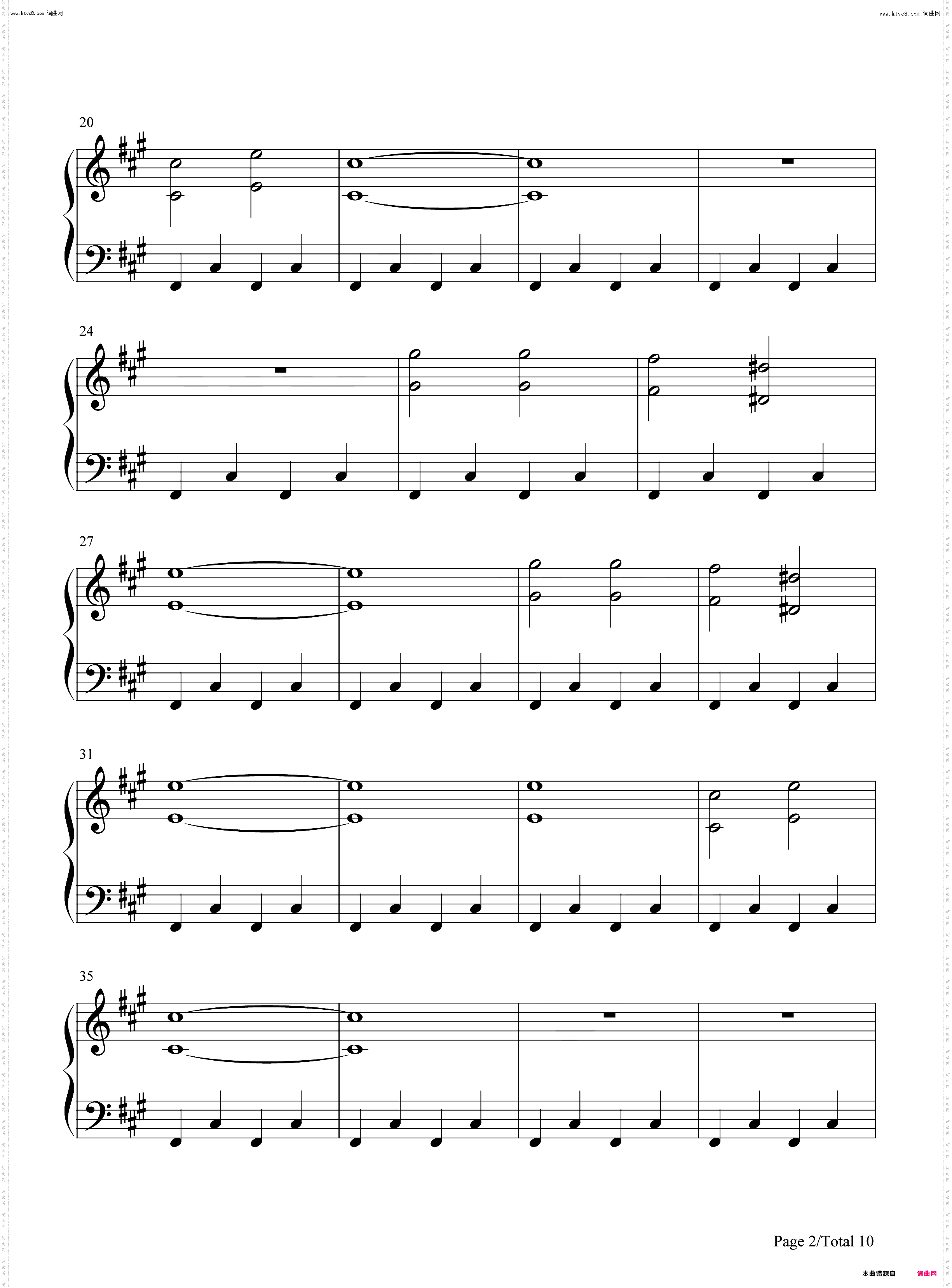 Crown_钢琴五线谱及简谱