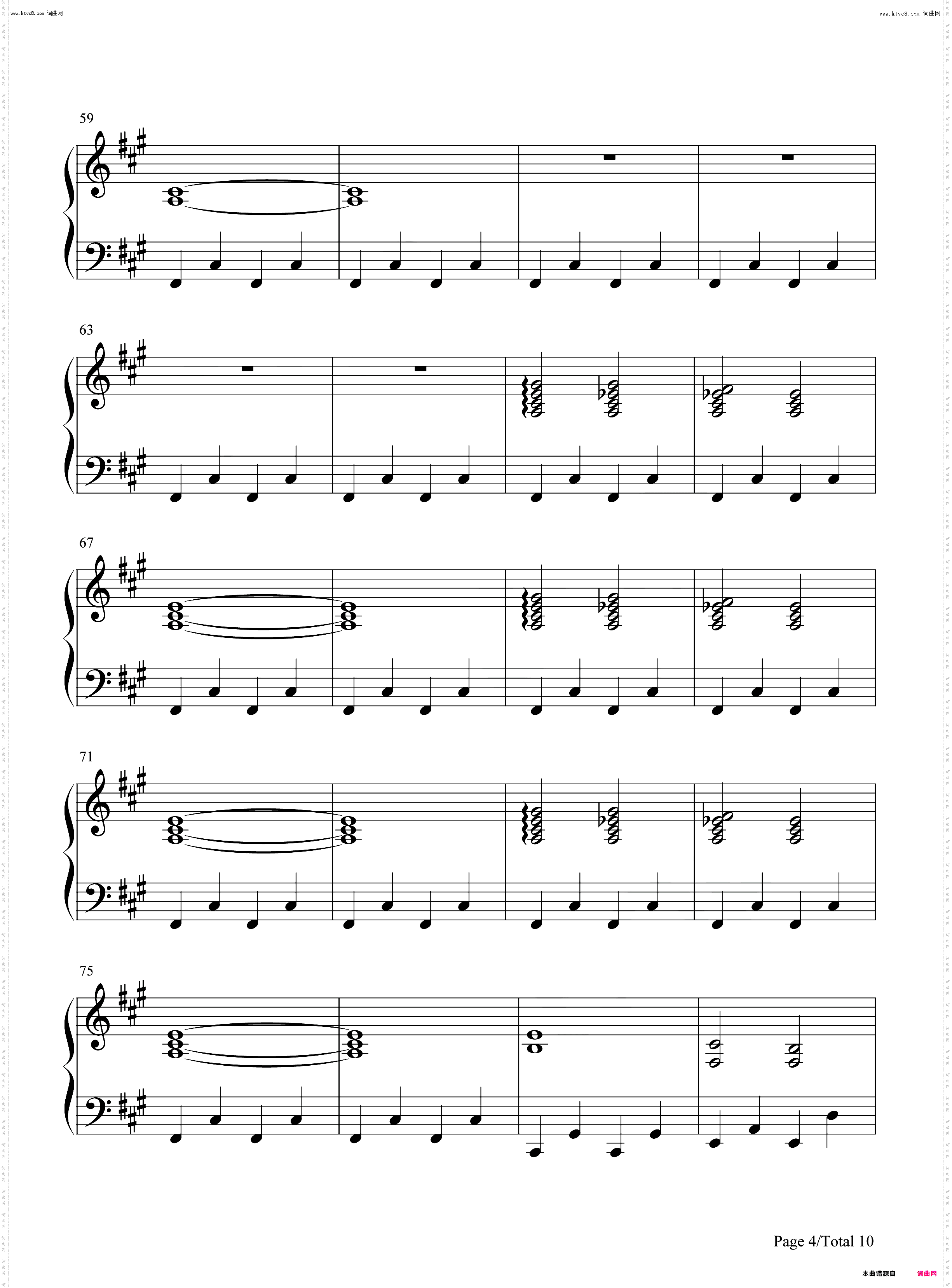 Crown_钢琴五线谱及简谱