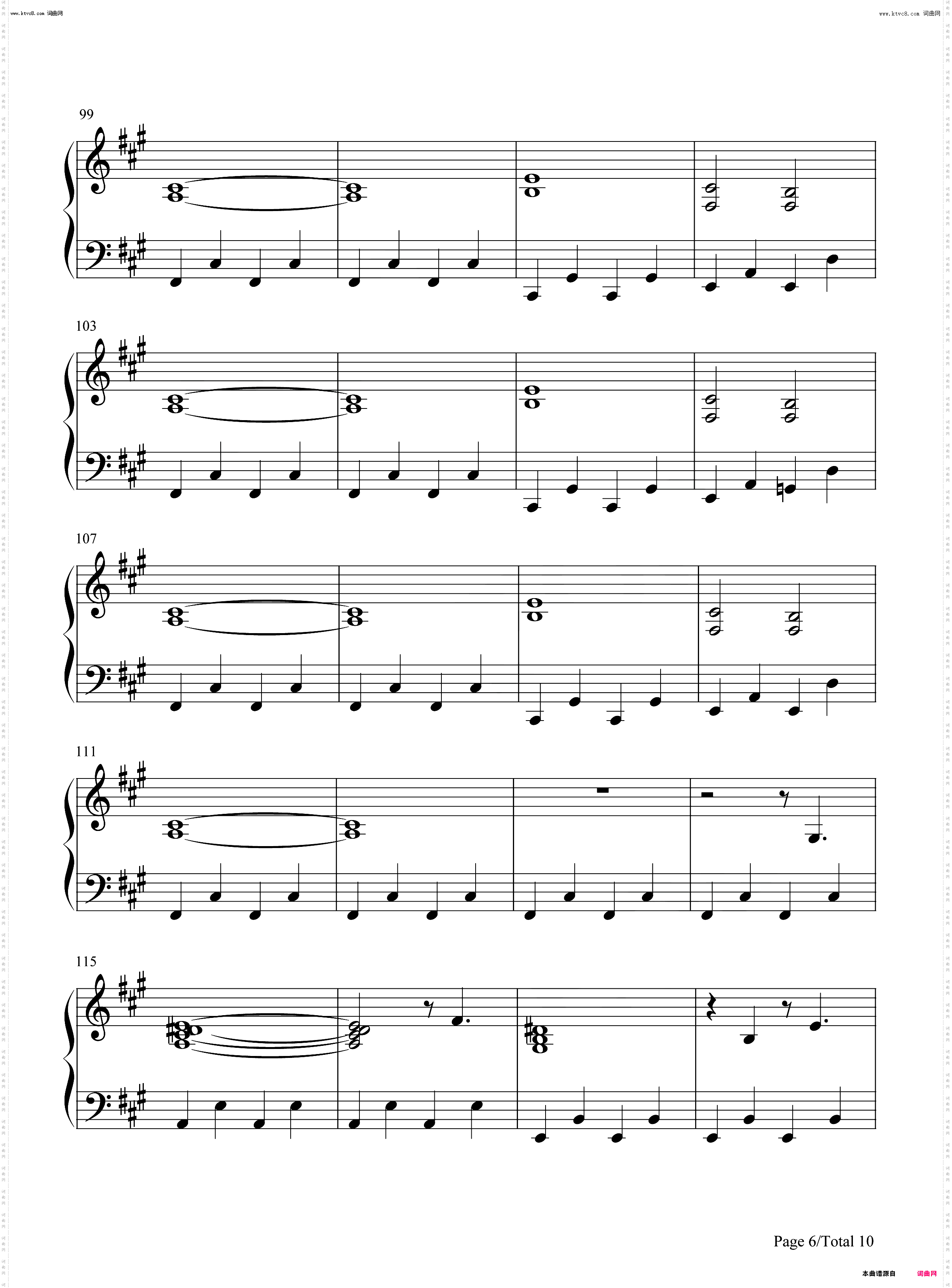 Crown_钢琴五线谱及简谱