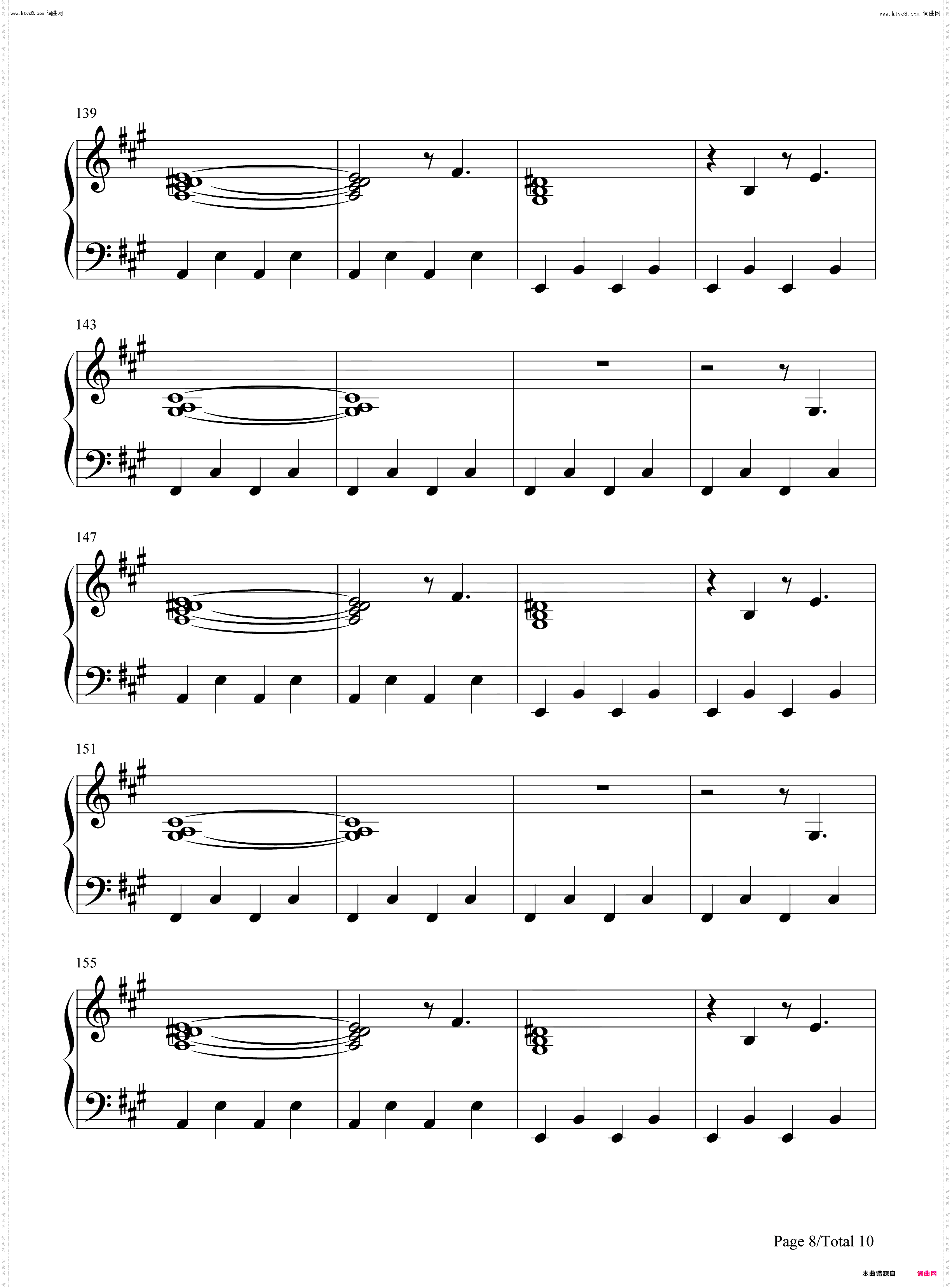 Crown_钢琴五线谱及简谱