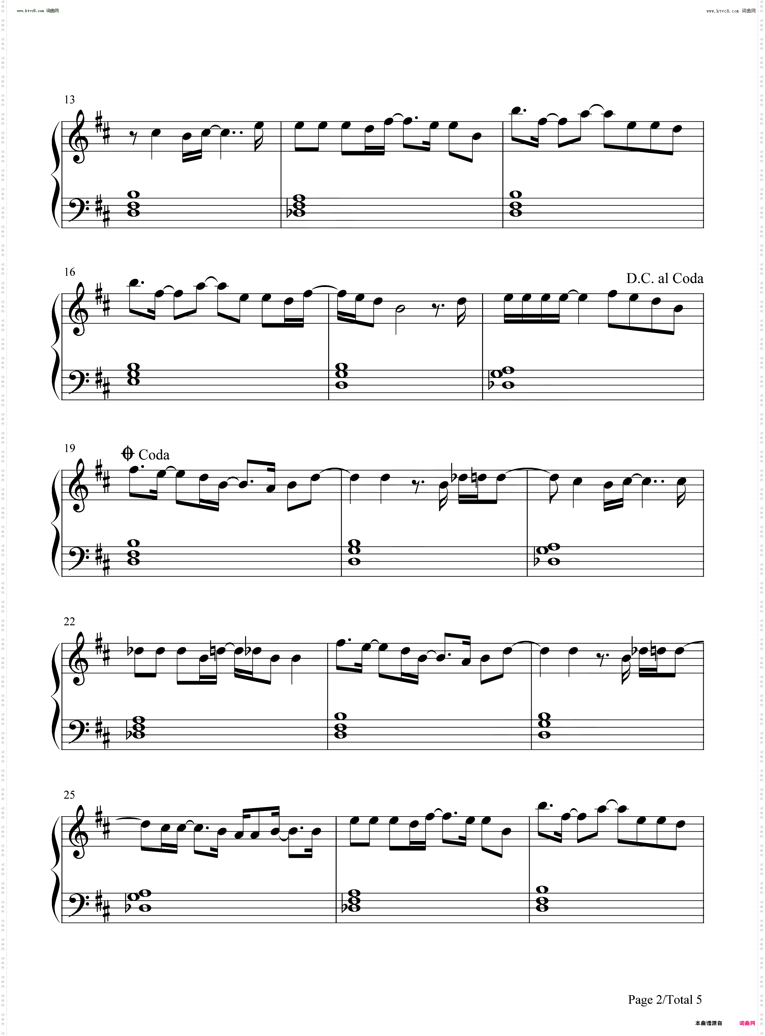 Smoke and Fire_钢琴五线谱及简谱