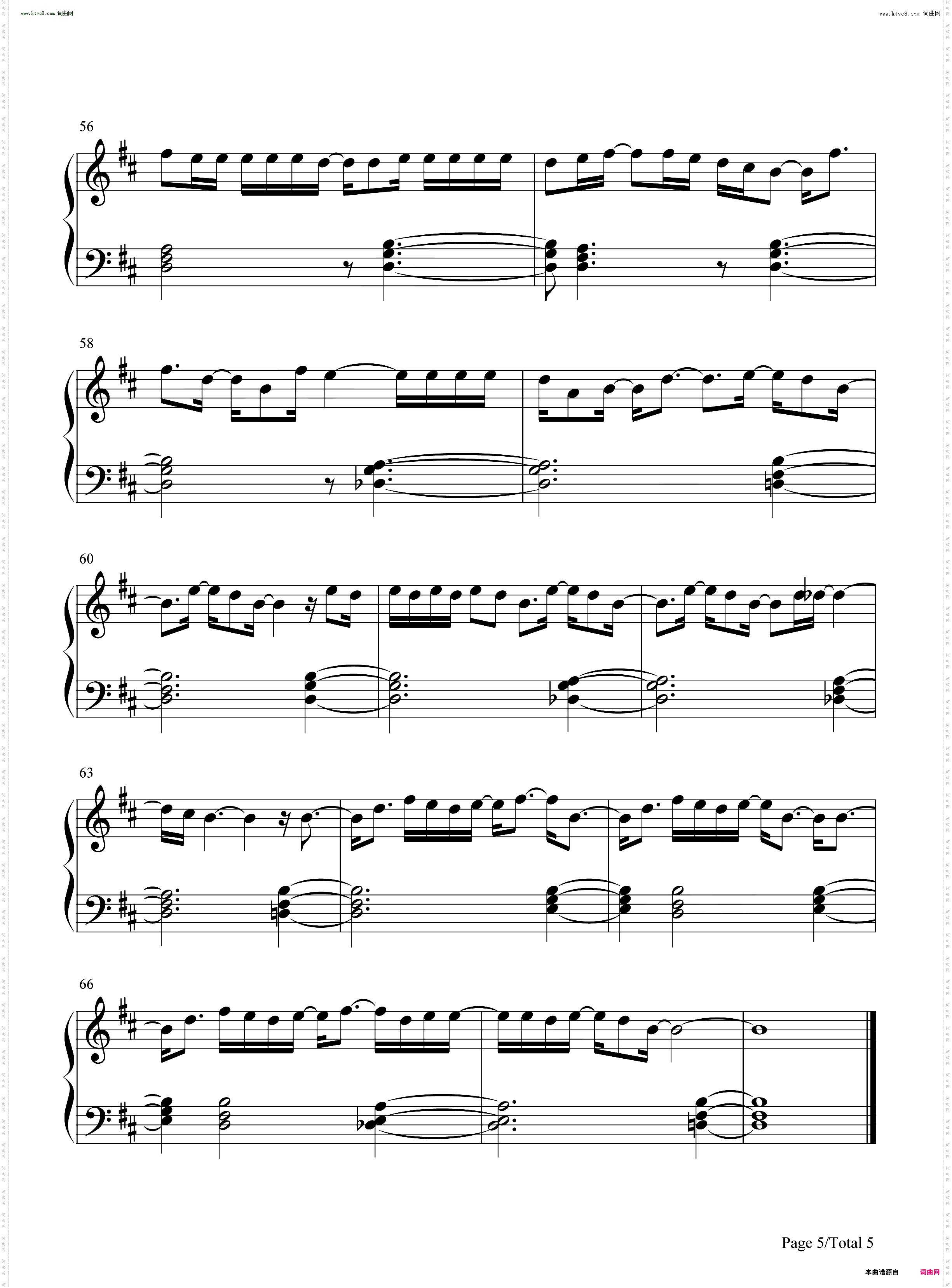 Smoke and Fire_钢琴五线谱及简谱