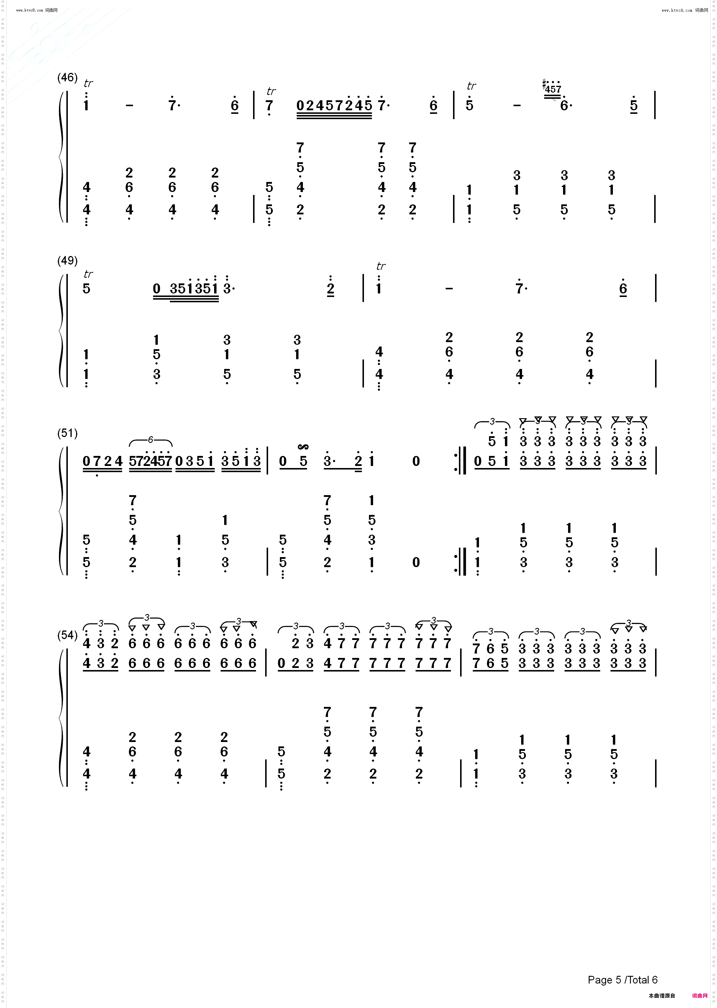 少女的祈祷-Modlitwa dziewicy_原版钢琴五线谱及简谱