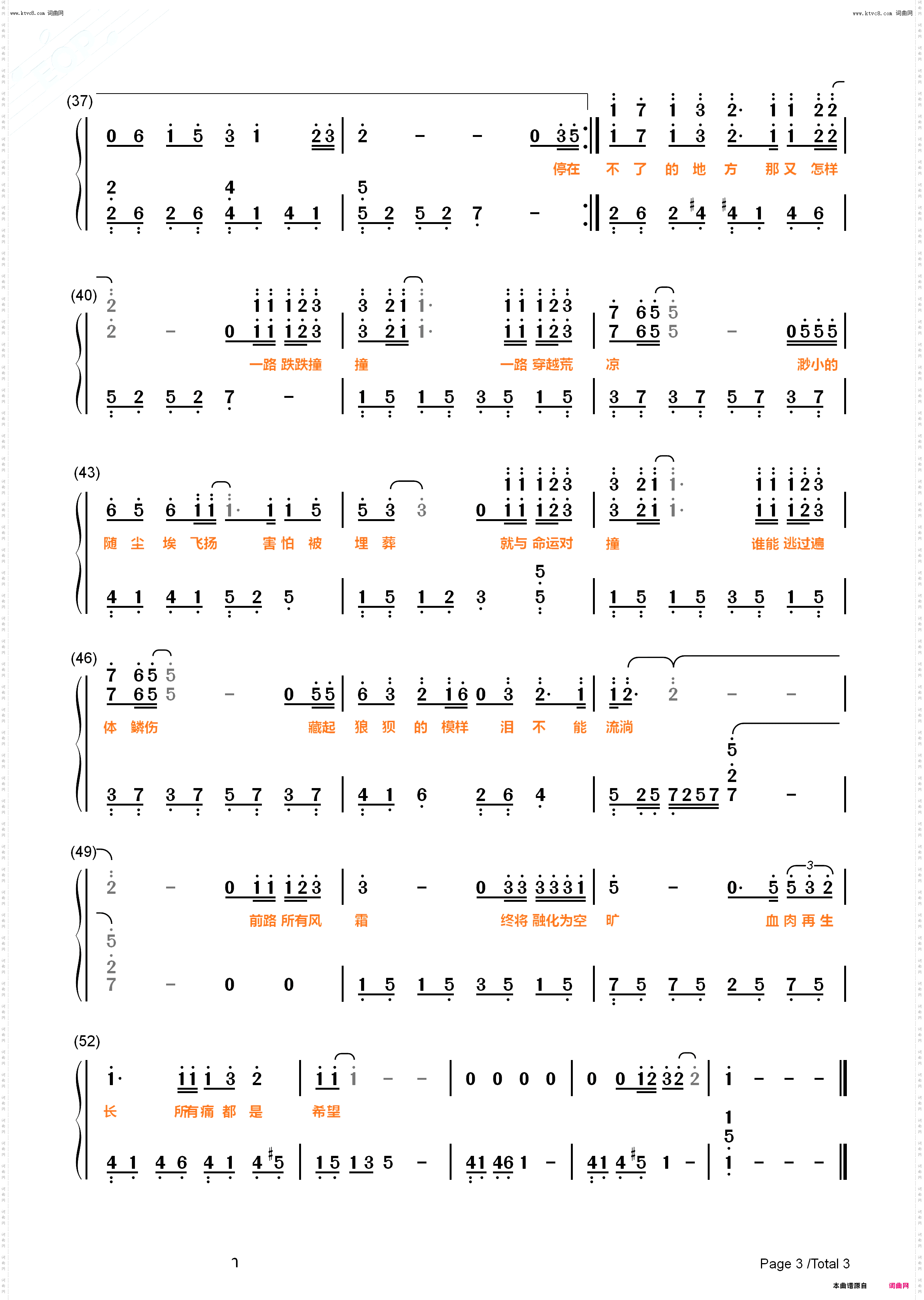 那又怎样_火锅艺术家主题曲钢琴五线谱及简谱