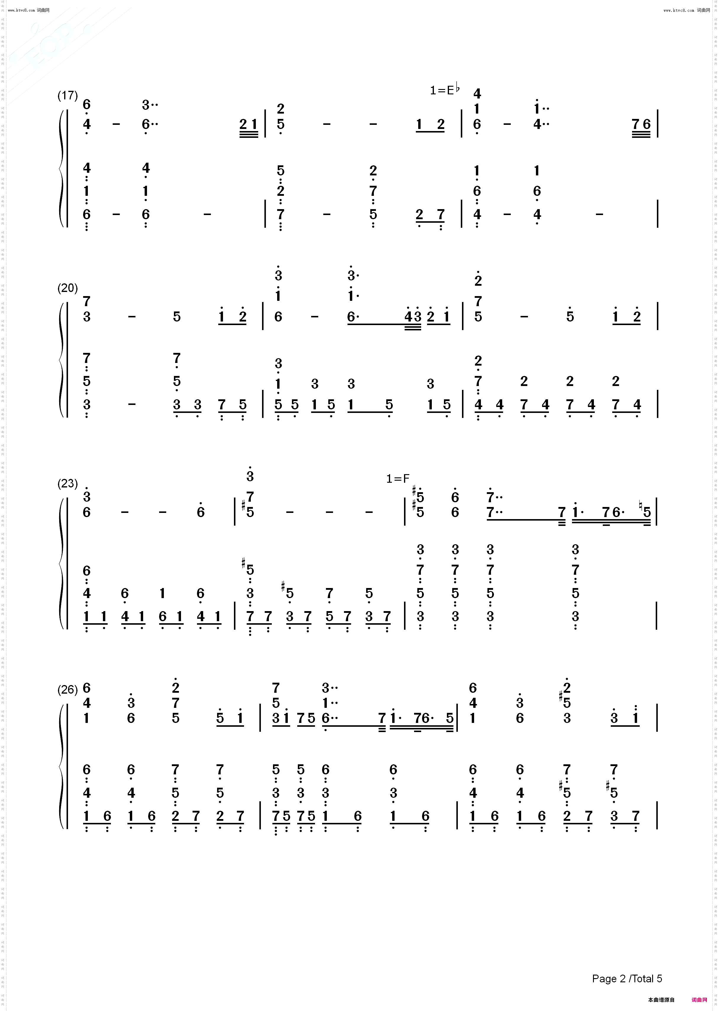 inkar-usi-Arcaea-韵律源点_钢琴五线谱及简谱