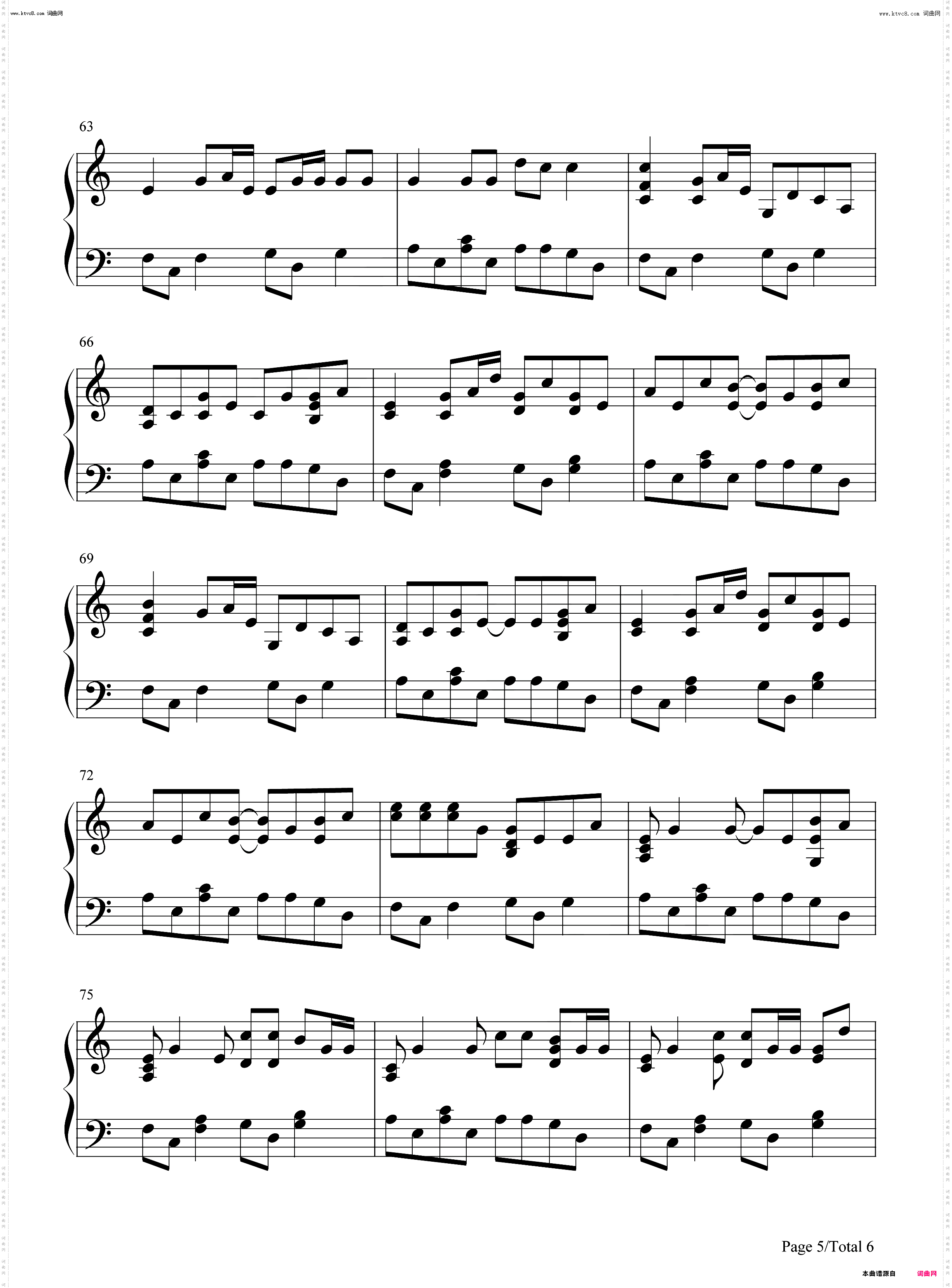 Cry For Me_钢琴五线谱及简谱