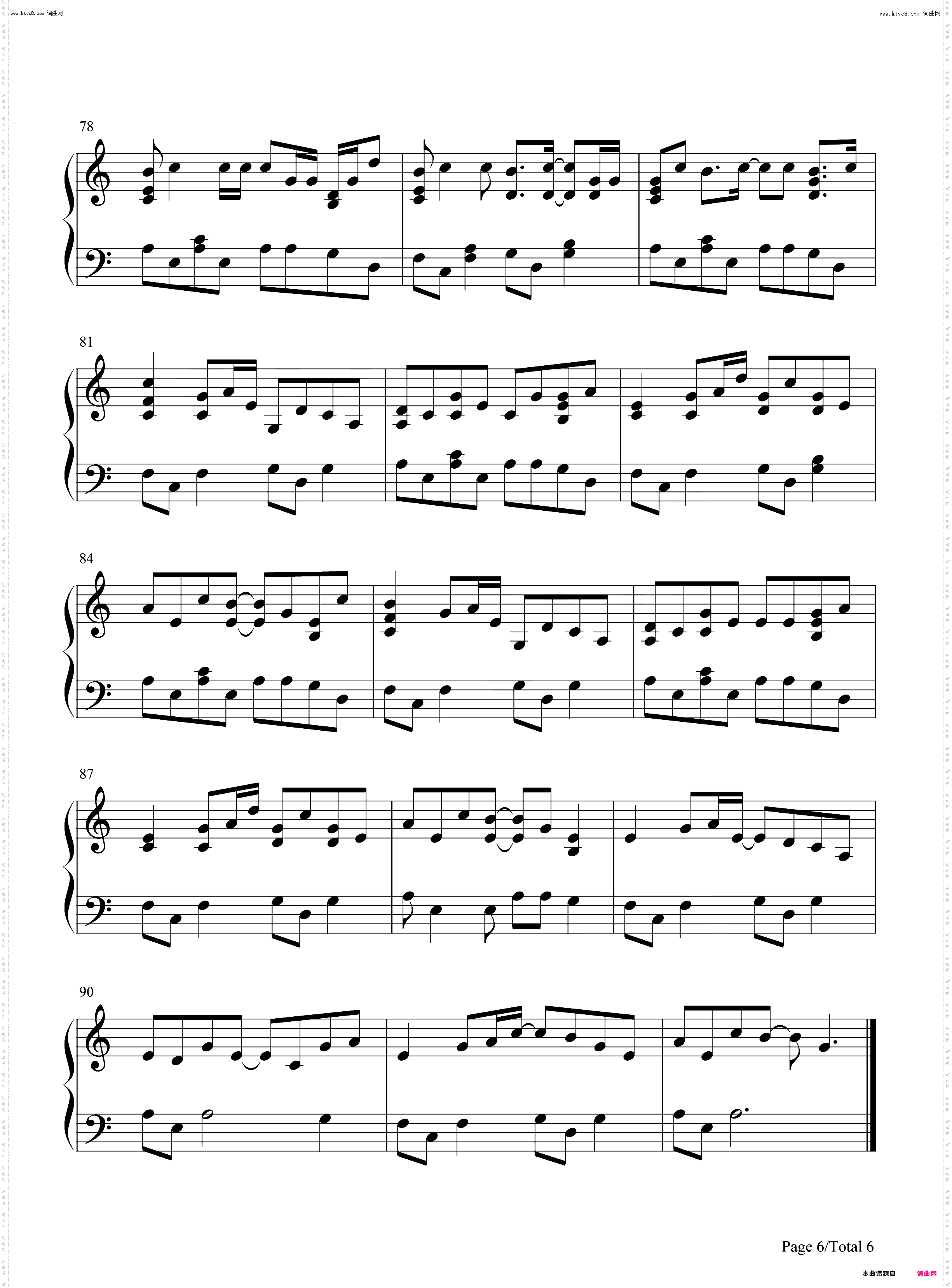 Cry For Me_钢琴五线谱及简谱