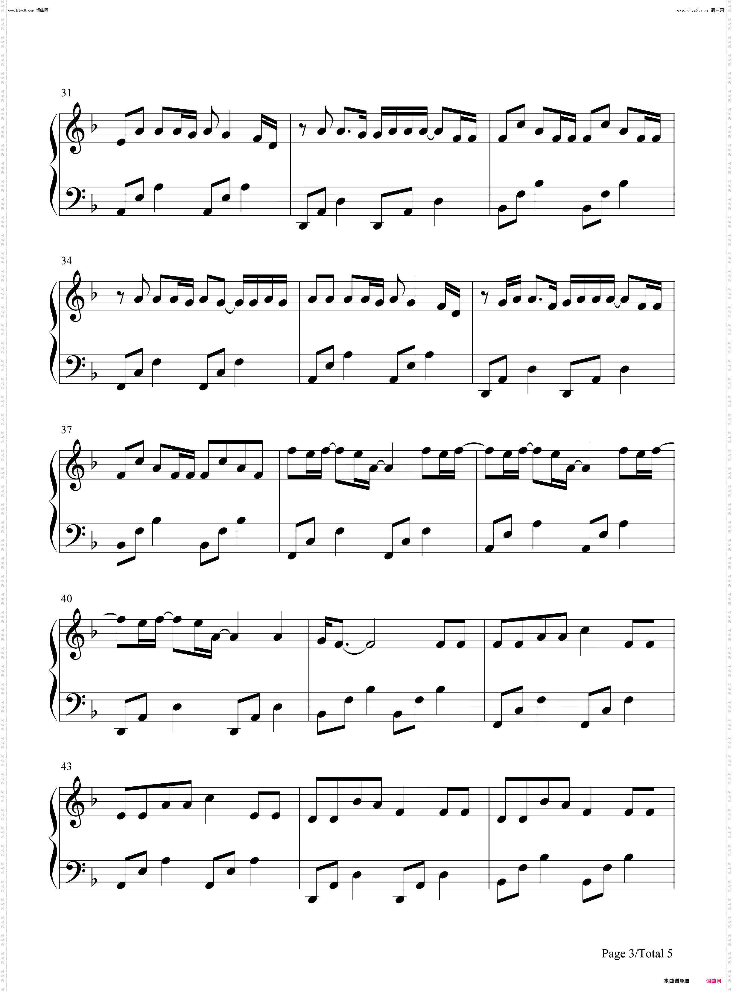 Peter Pan Was Right_钢琴五线谱及简谱