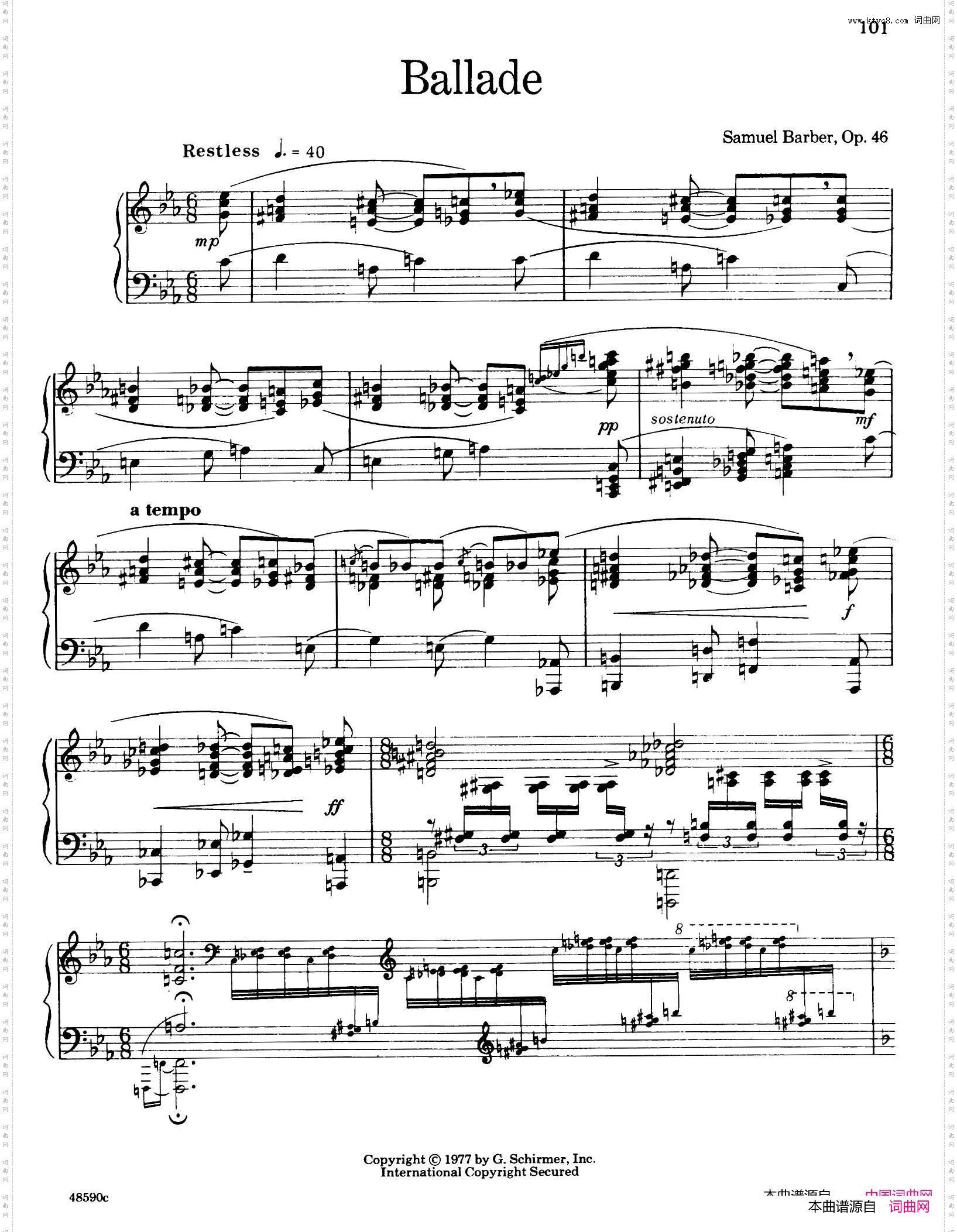 Ballade Op·46叙事曲