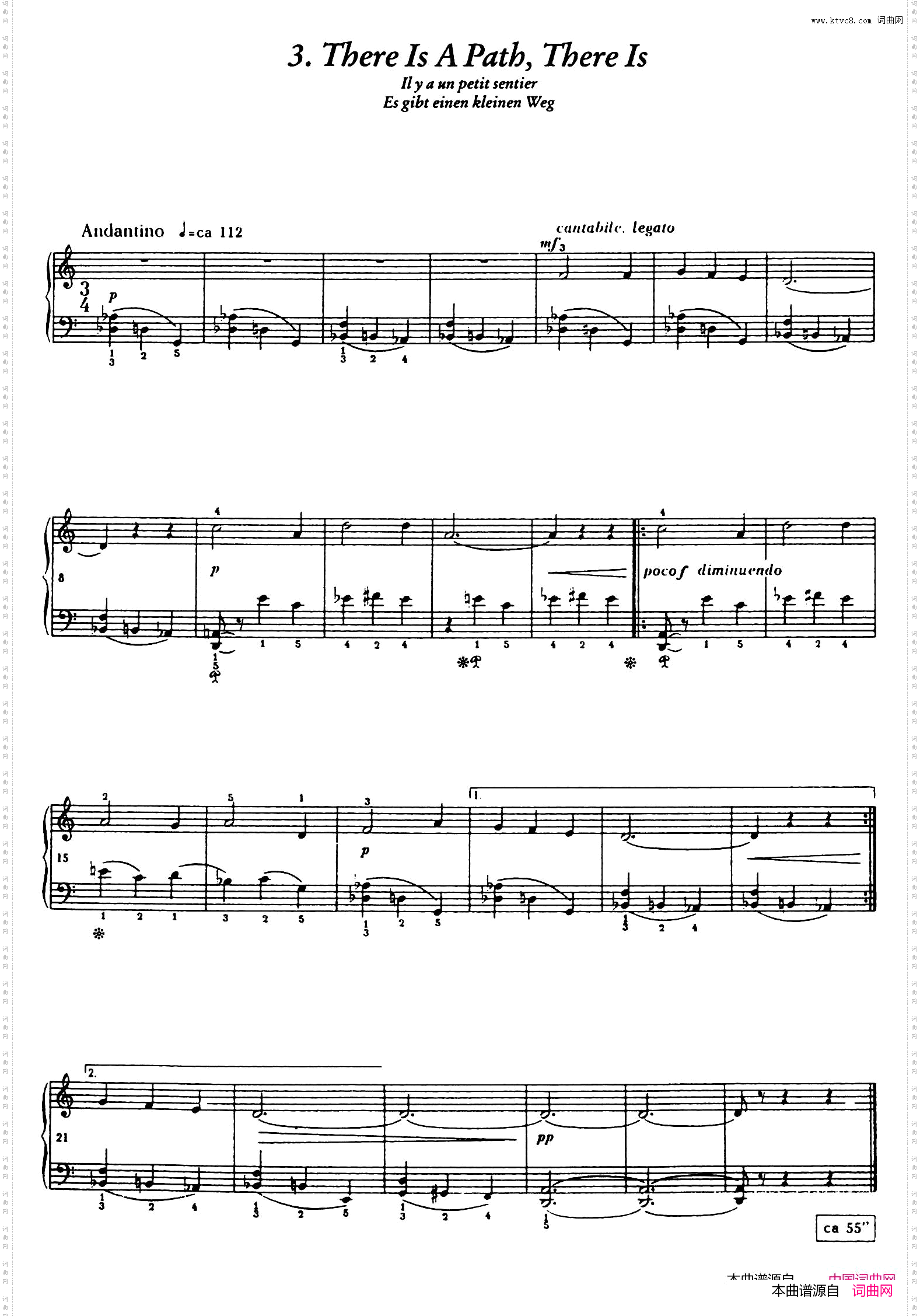12 Folk Melodies十二首民间曲调·3