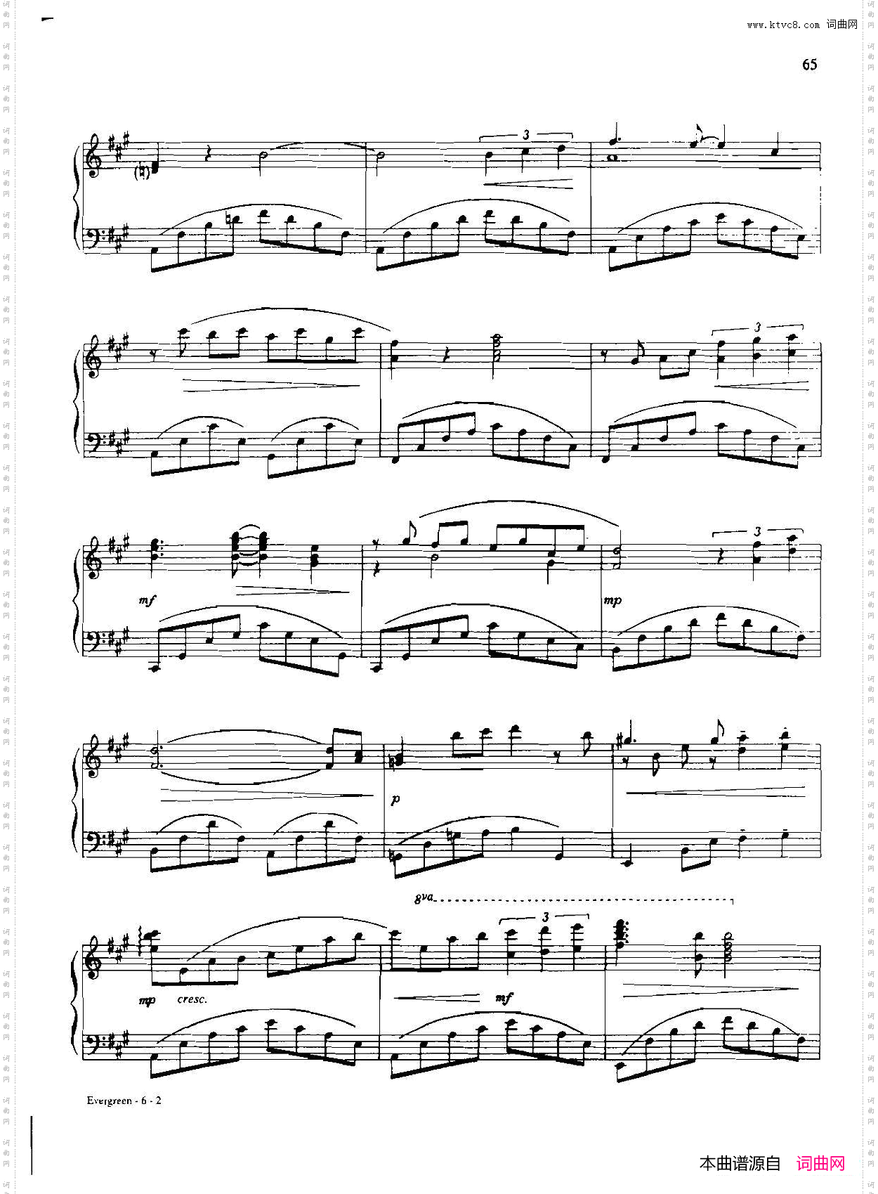 evergreen_Dan Coates 流行情调钢琴谱集