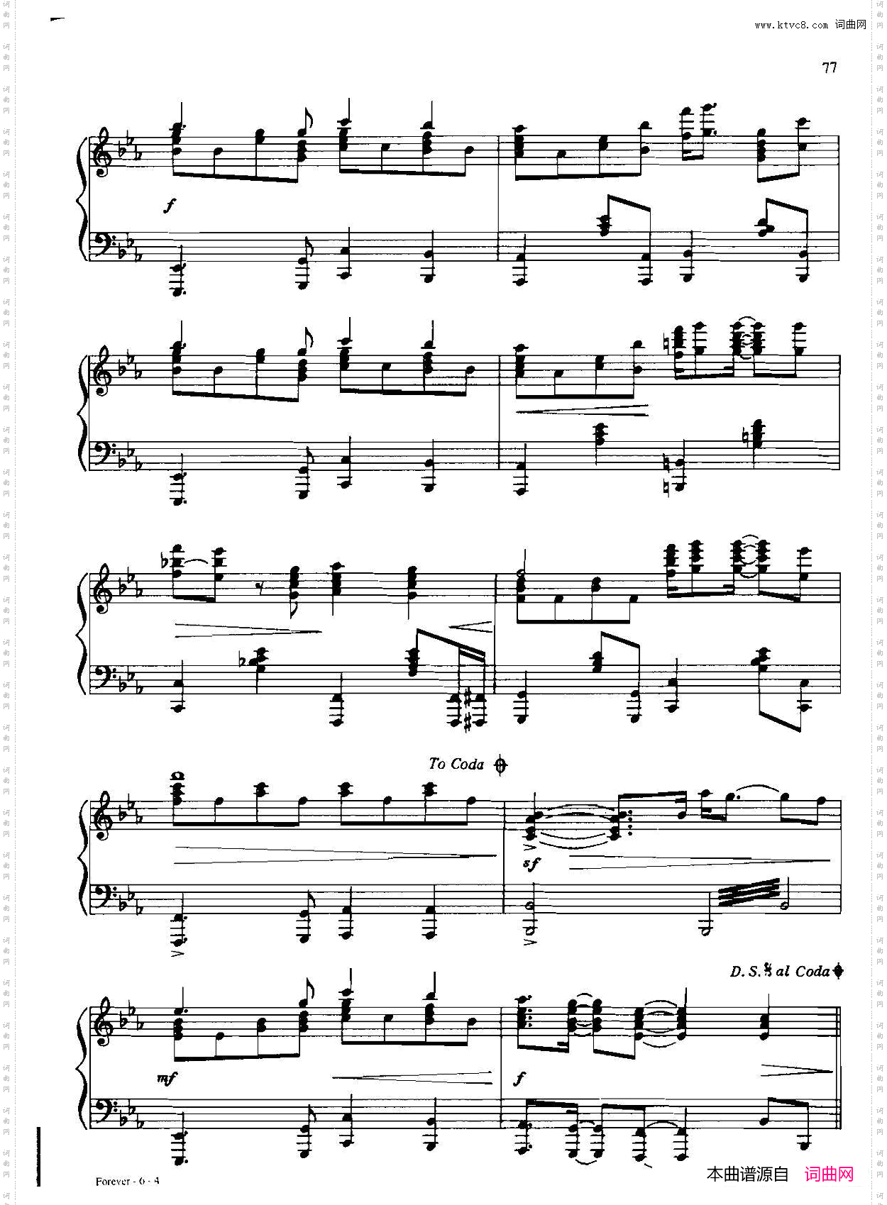 forever_Dan Coates 流行情调钢琴谱集