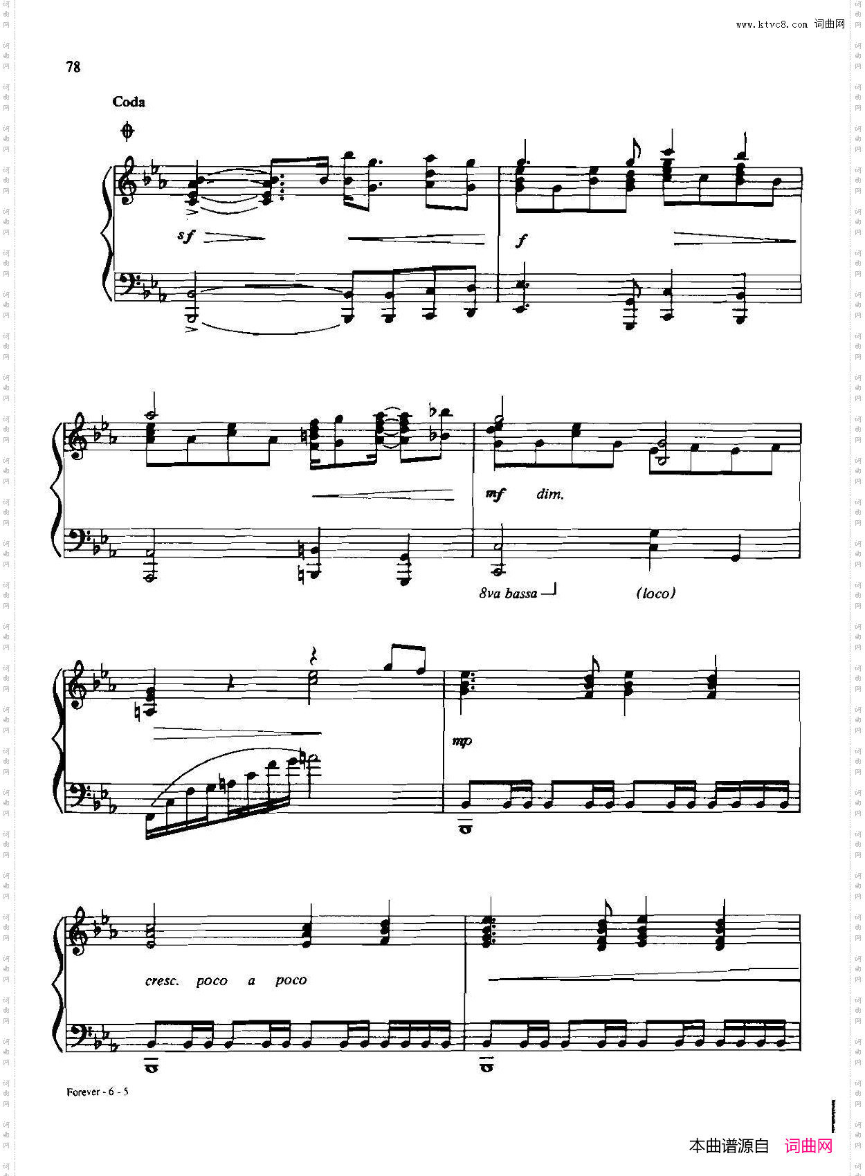 forever_Dan Coates 流行情调钢琴谱集