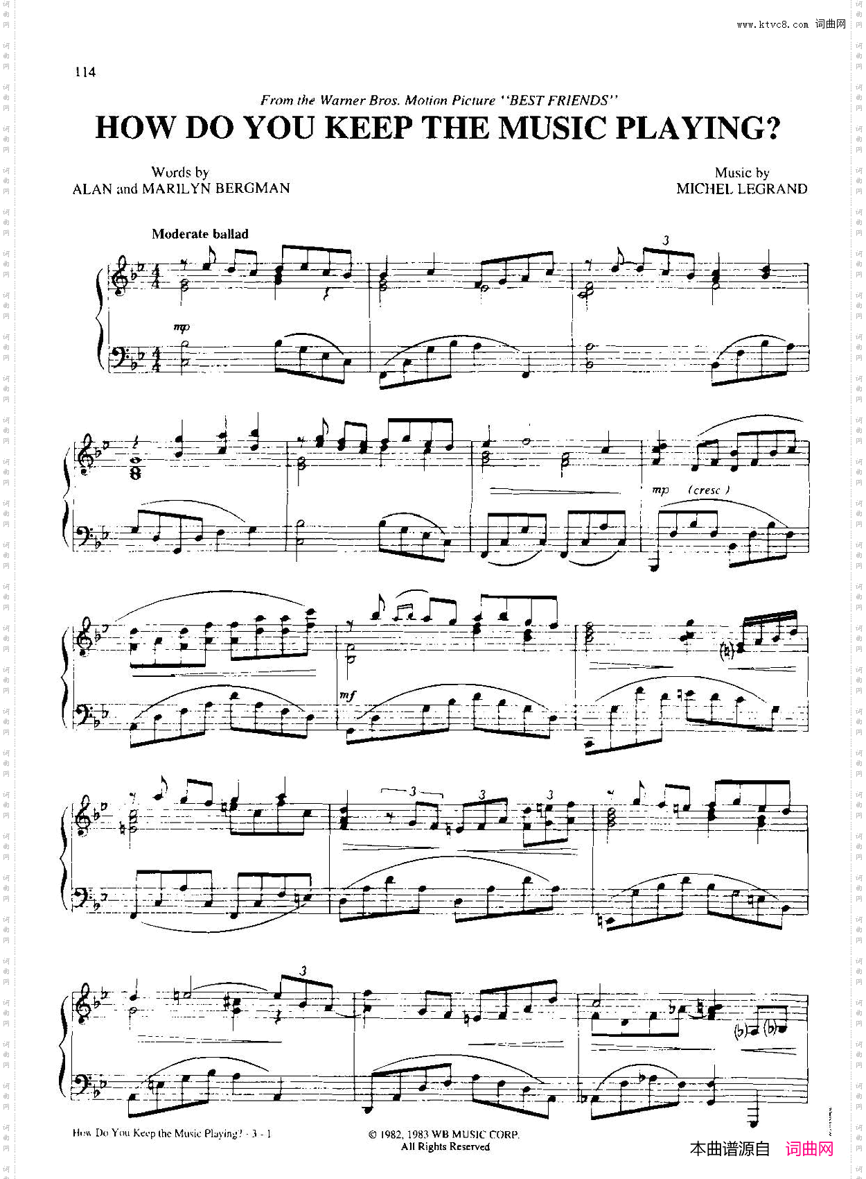 HOWDOYOUKEEPTHEMUSICPLAYING_Dan Coates 流行情调钢琴谱集