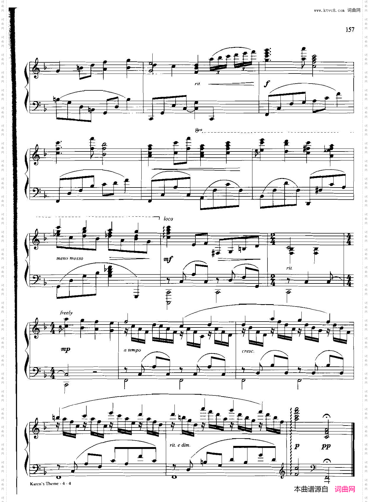 KAREN'STHEME_Dan Coates 流行情调钢琴谱集