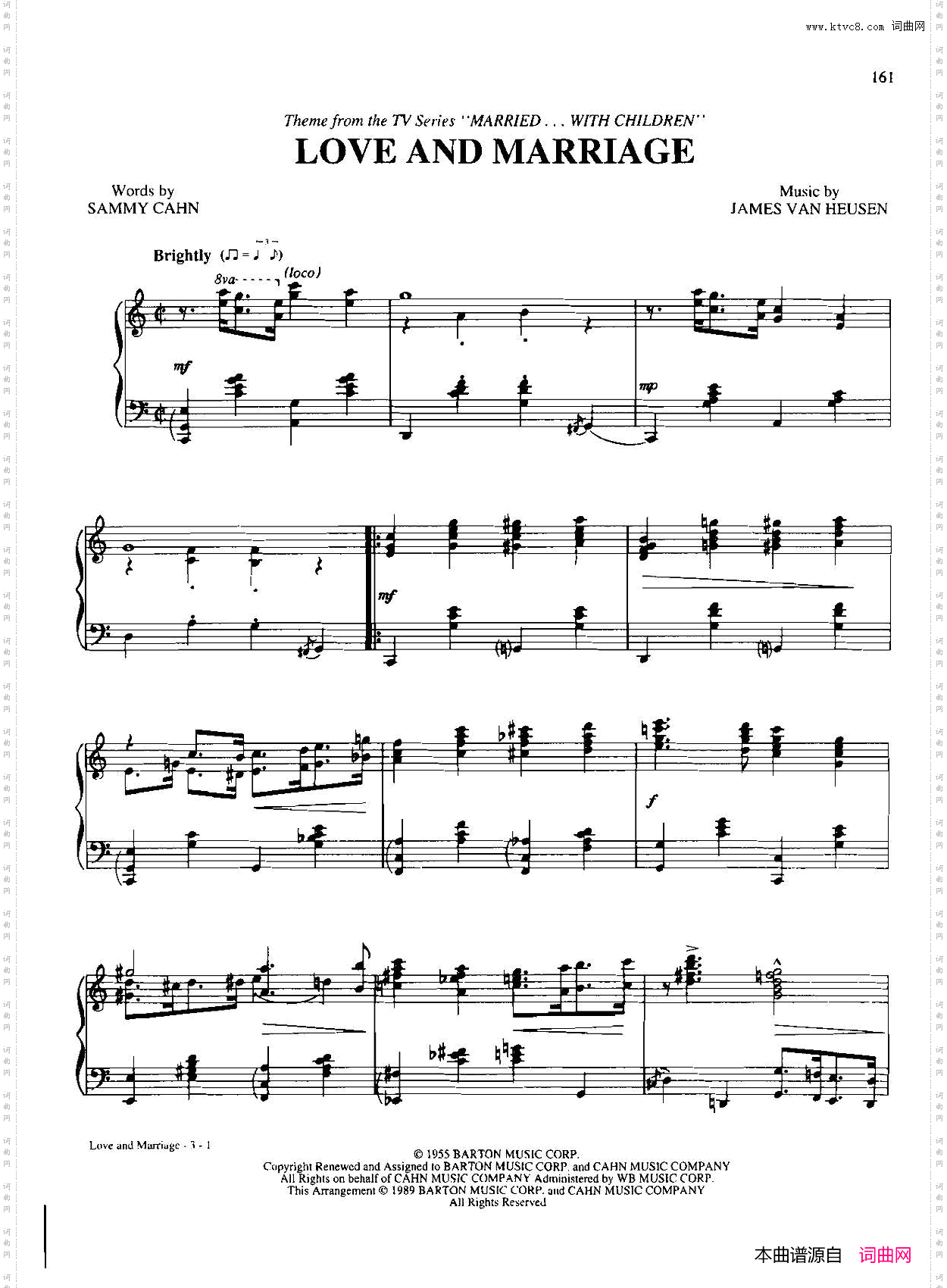 LOVEANDMARRIAGE_Dan Coates 流行情调钢琴谱集