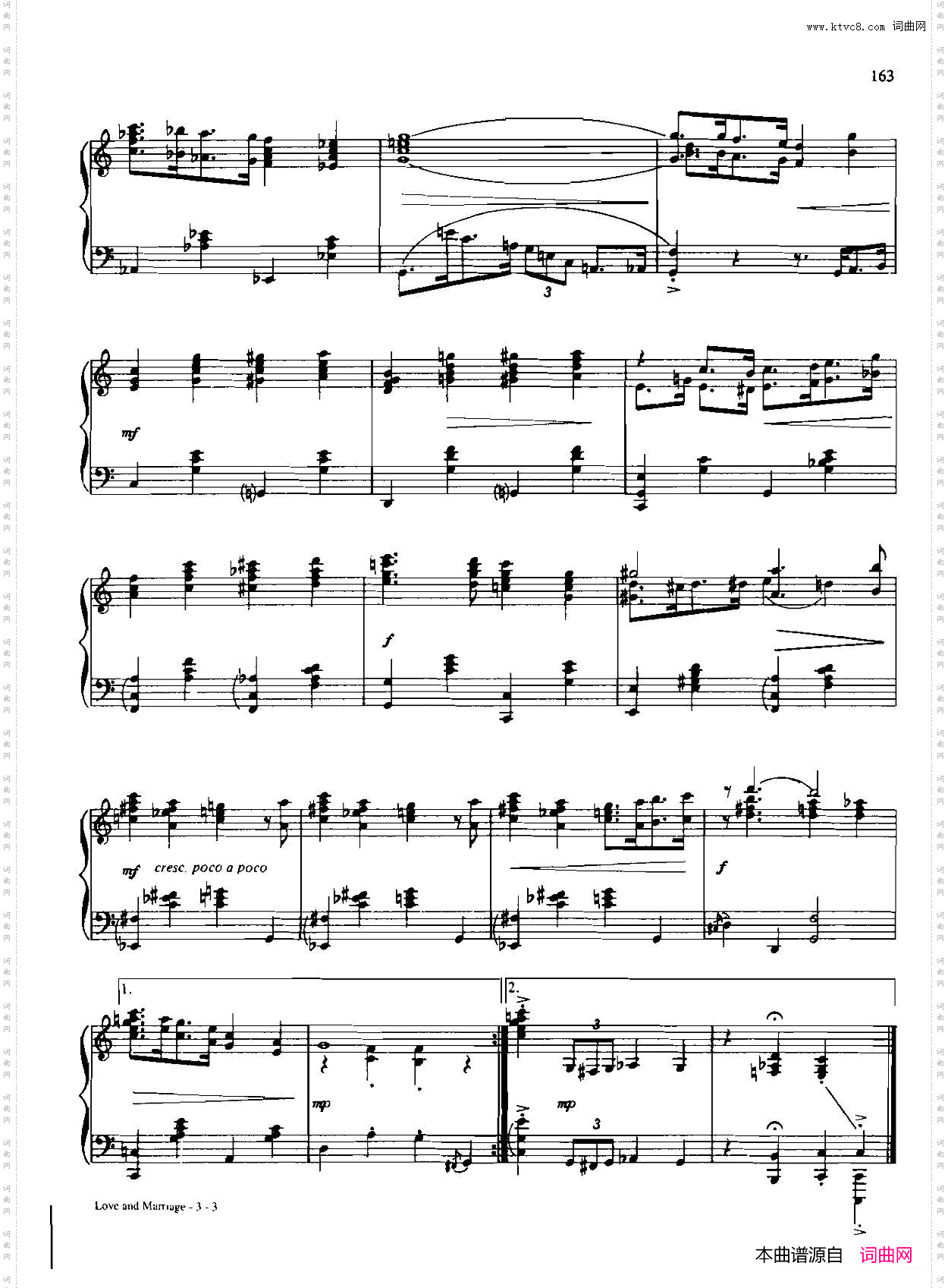 LOVEANDMARRIAGE_Dan Coates 流行情调钢琴谱集