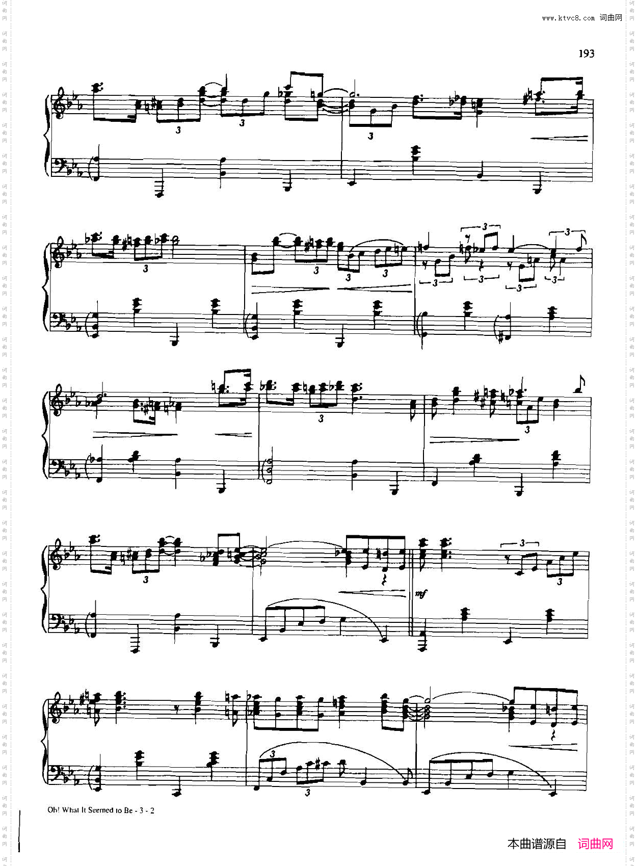 OH!WHATITSEEMEDTOBE_Dan Coates 流行情调钢琴谱集