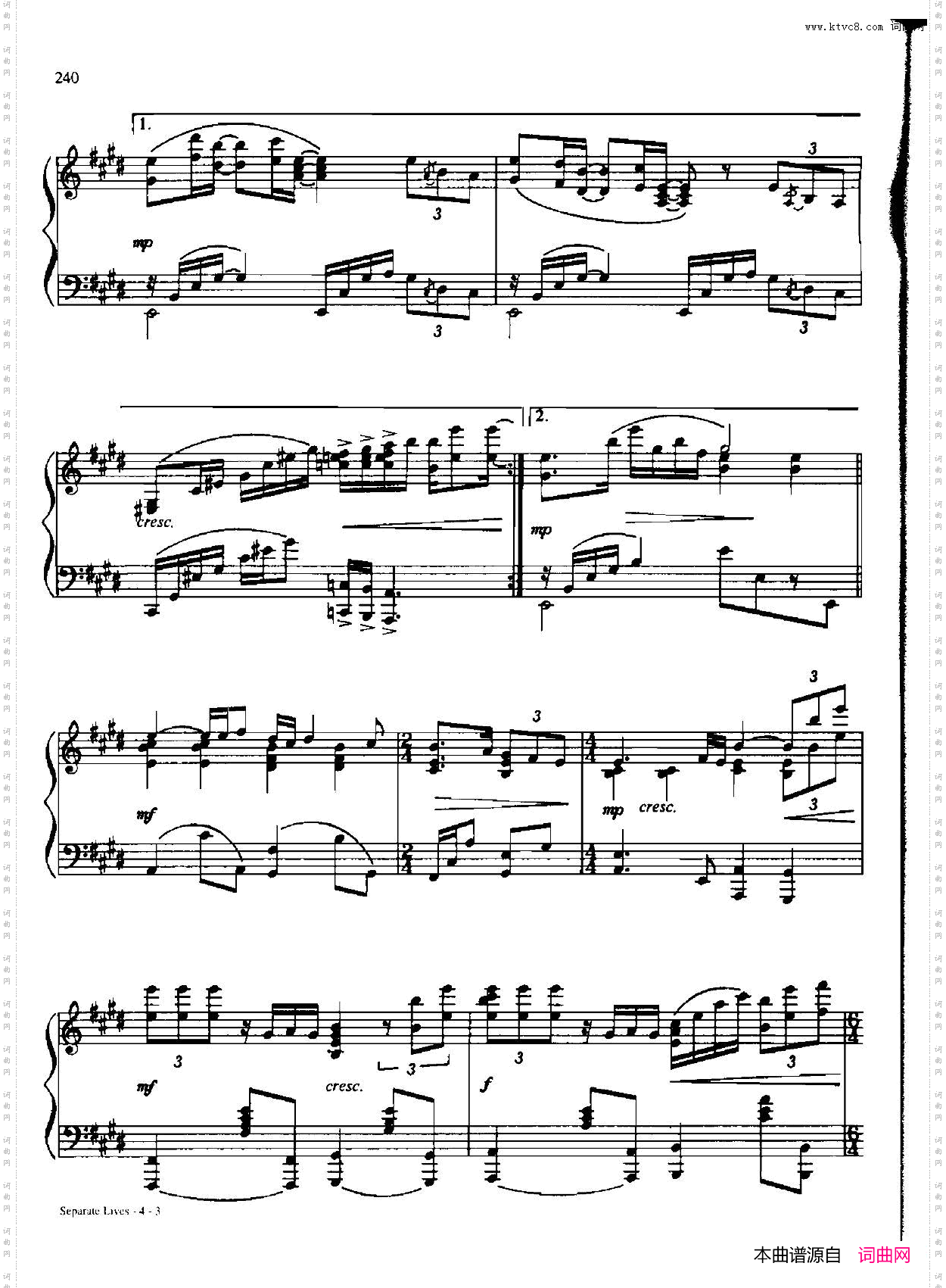 SEPAPATELIVES_Dan Coates 流行情调钢琴谱集