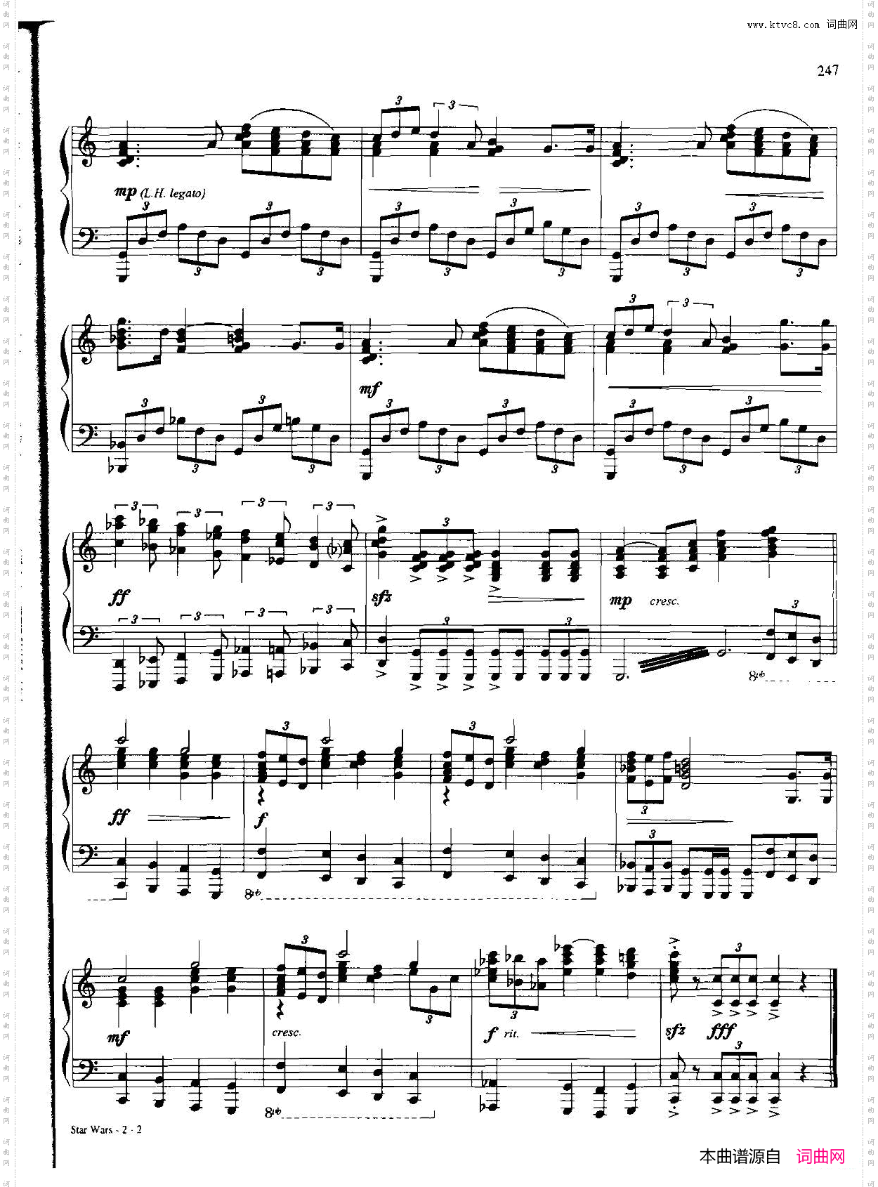 STARWARS_Dan Coates 流行情调钢琴谱集