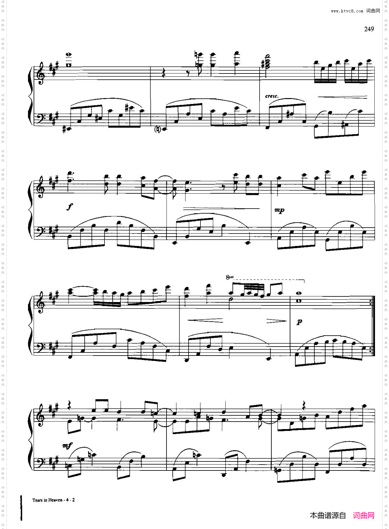 TEARSINHEAVEN_Dan Coates 流行情调钢琴谱集
