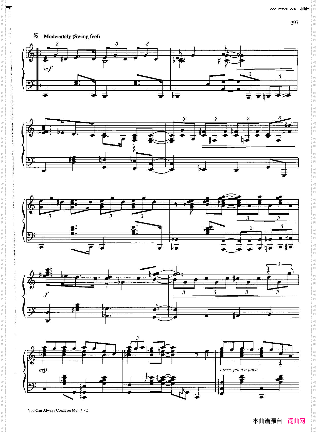 YOUCANALWAYSCOUNTONME_Dan Coates 流行情调钢琴谱集