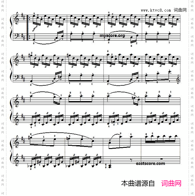 车尔尼《 小钢琴家》Czerny 823第57首曲谱及练习提示