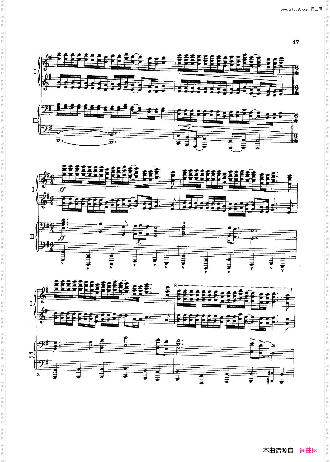 The Pines of Rome交响诗《罗马的松树》·双钢琴第二部分:卡塔科巴墓地的松树