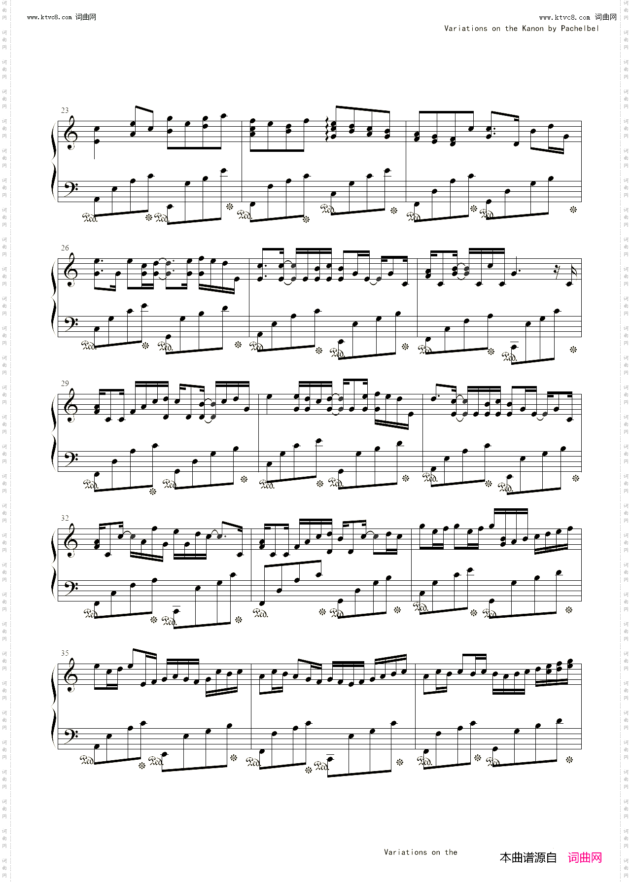 卡农_variations on the kanon pachelbel