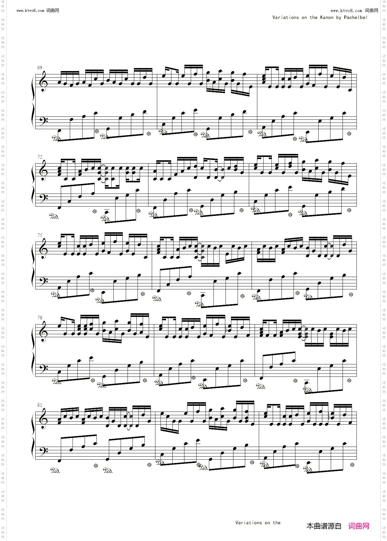 卡农_variations on the kanon pachelbel