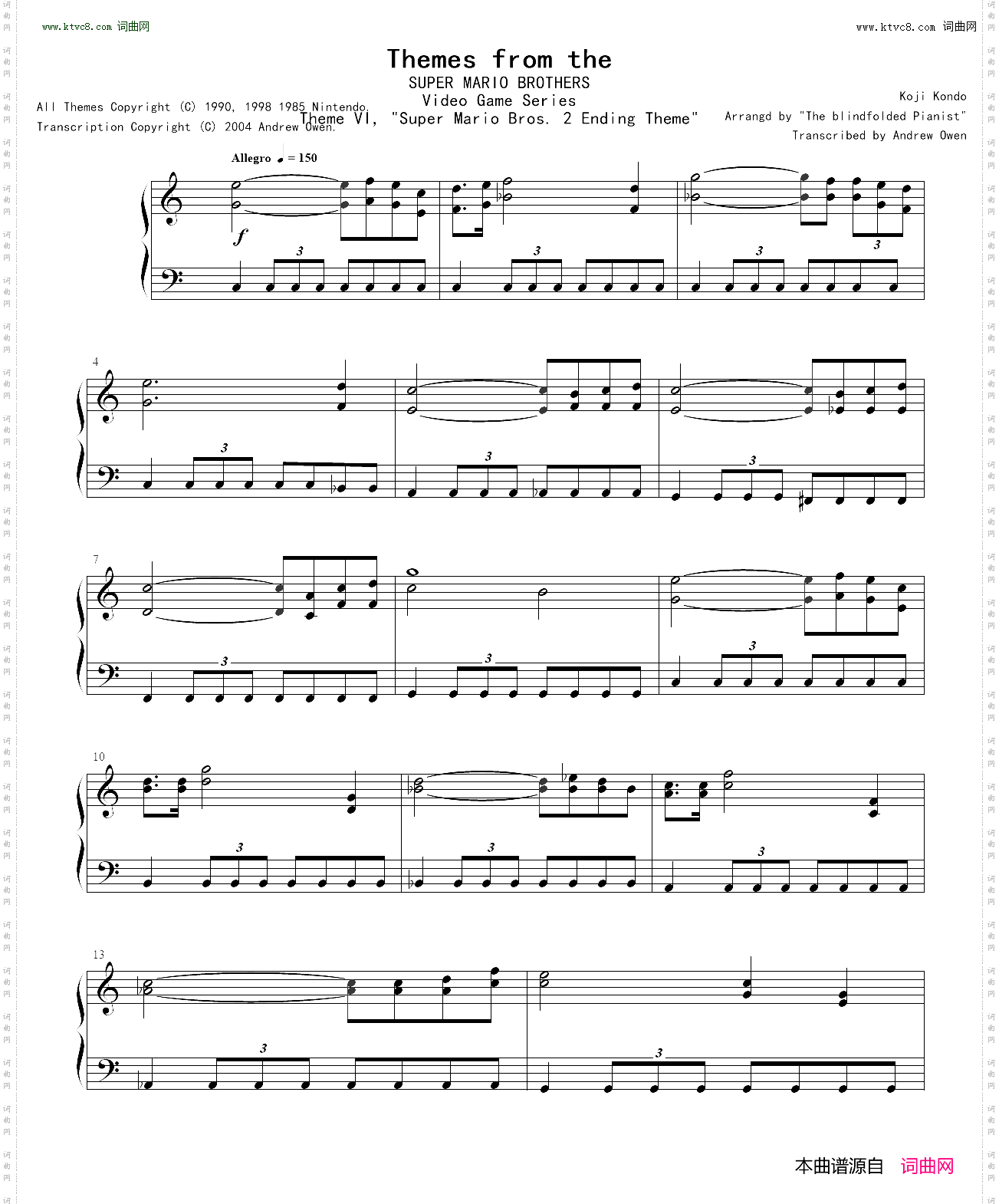themes from the super mario brothers_超级马里奥BGM 第六首 总十五首 